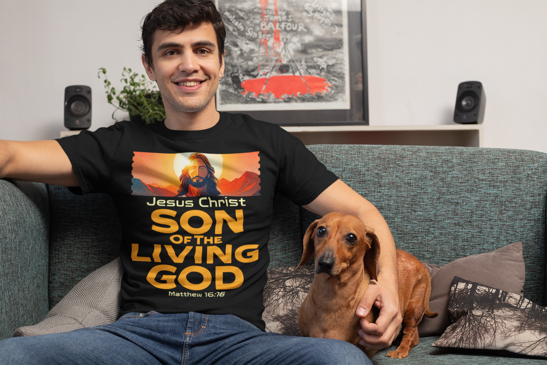 #JCSOTLG - Jesus Christ Son of the Living God - Matthew 16:16 - Dark Shirt - Christian TShirt - Unisex Short Sleeve Jersey Shirt #JCSOTLG - Jesus Christ Son of the Living God - Matthew 16:16 - Dark Shirt - Christian TShirt - Unisex Short Sleeve Jersey Shirt