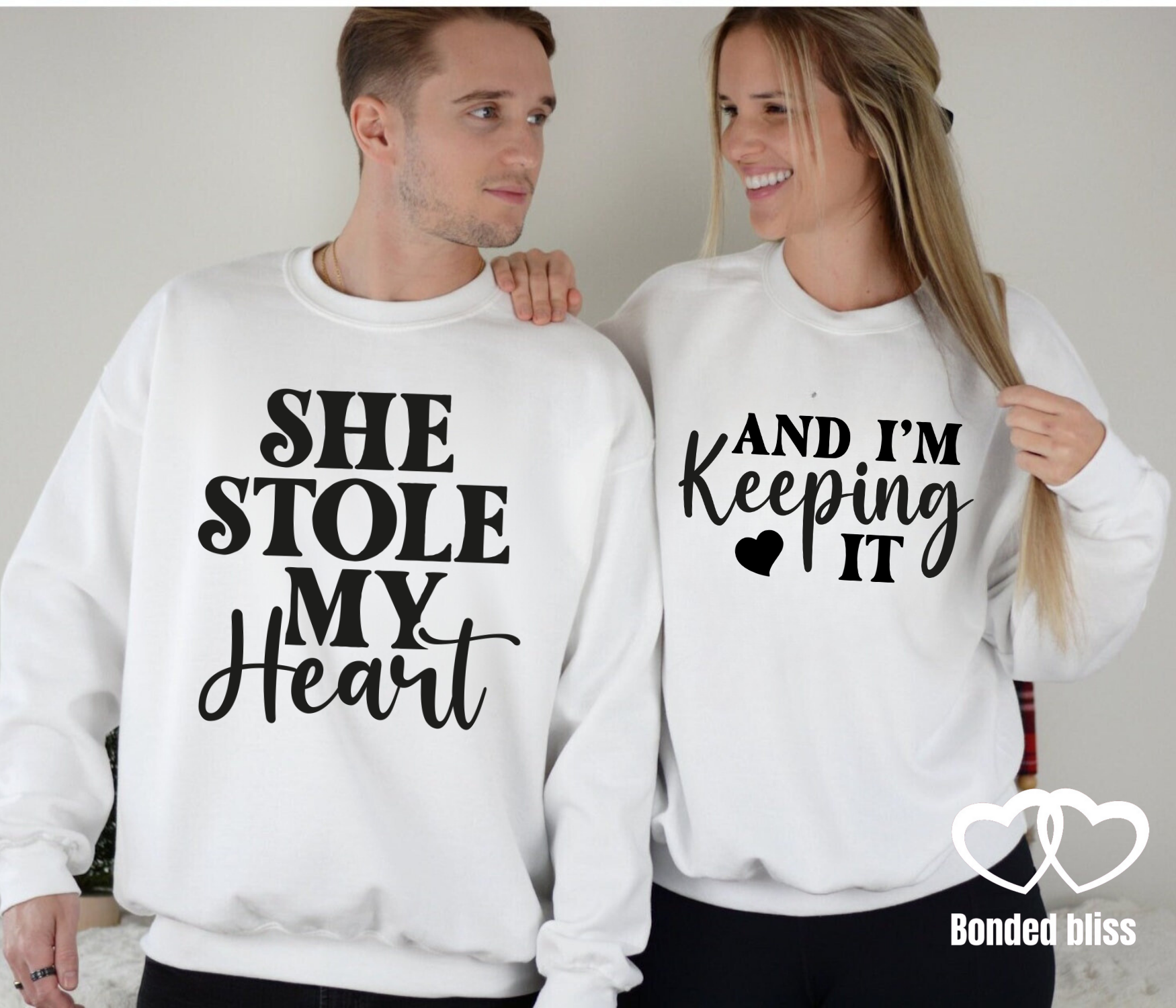 She Stole My Heart" & "And I'm Keeping It" Couple Sweatshirts She Stole My Heart" & "And I'm Keeping It" Couple Sweatshirts