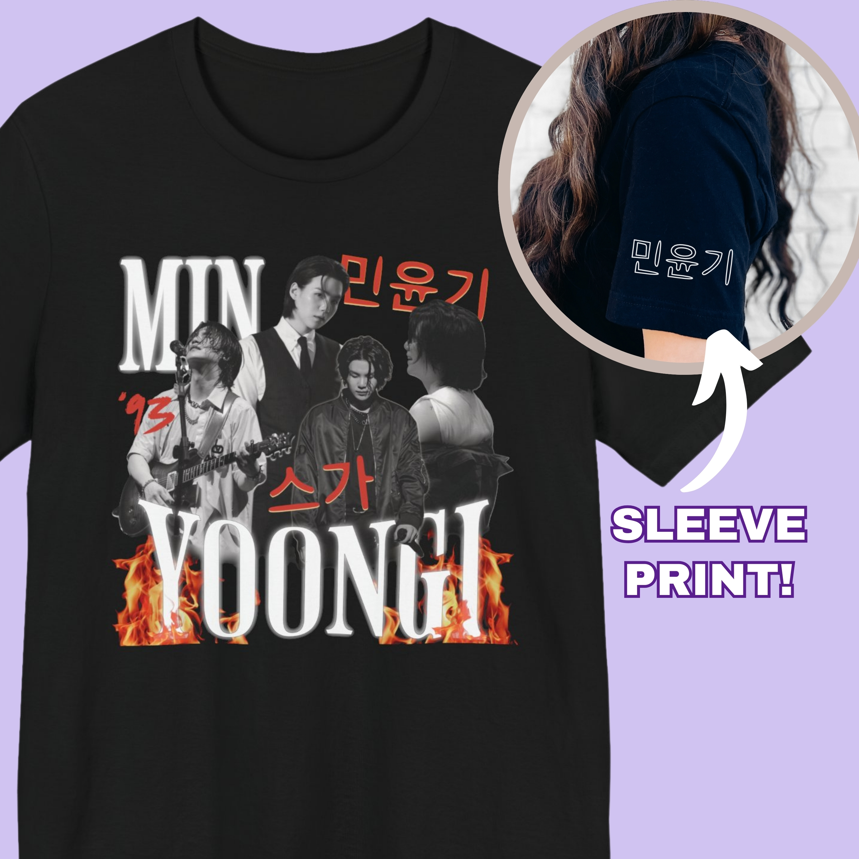 Suga Bias Shirt with Sleeve Print, Designed for Army by Army product thumbnail image Suga Bias Shirt with Sleeve Print, Designed for Army by Army product thumbnail image