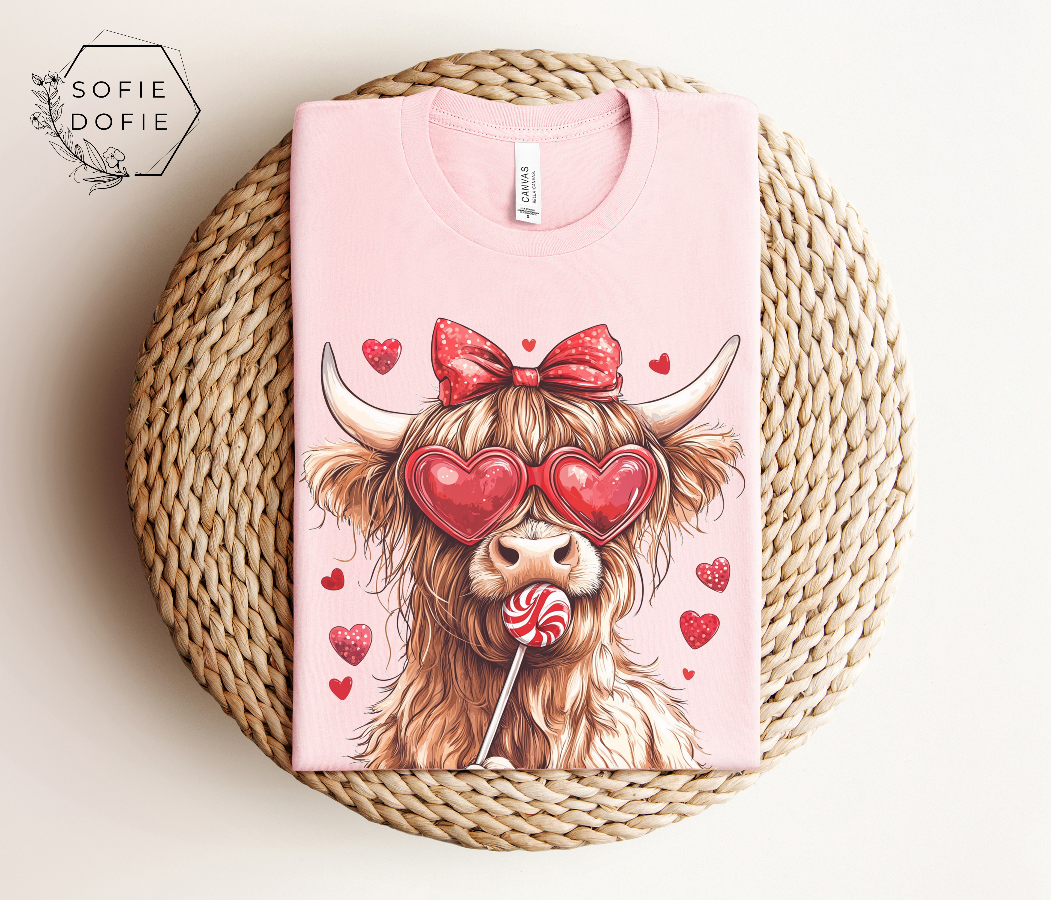 Highland Cow Valentine Shirt product thumbnail image Highland Cow Valentine Shirt product thumbnail image