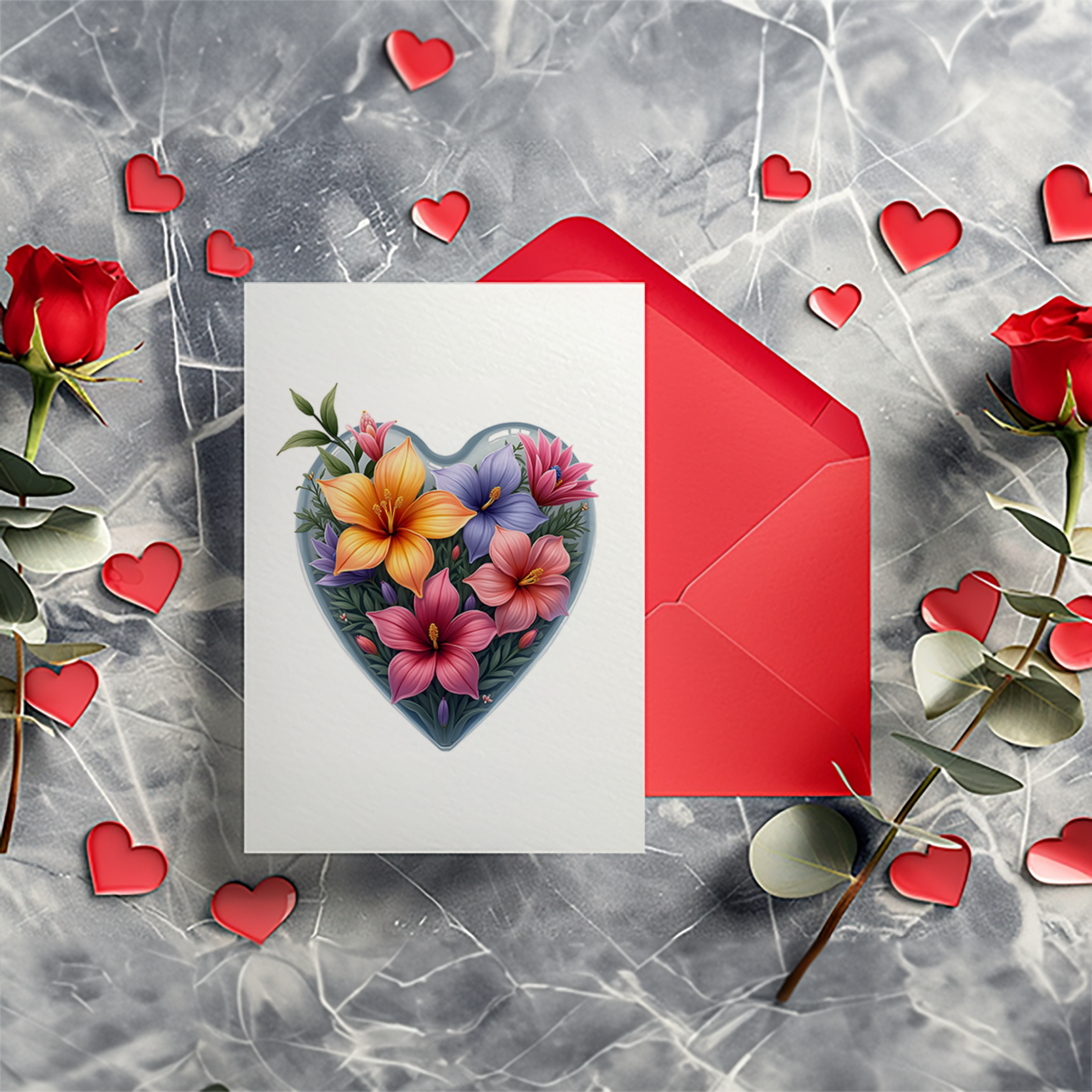 Tropical Heart - Greeting Cards (1, 10, 30, and 50pcs)   - rcTMwV