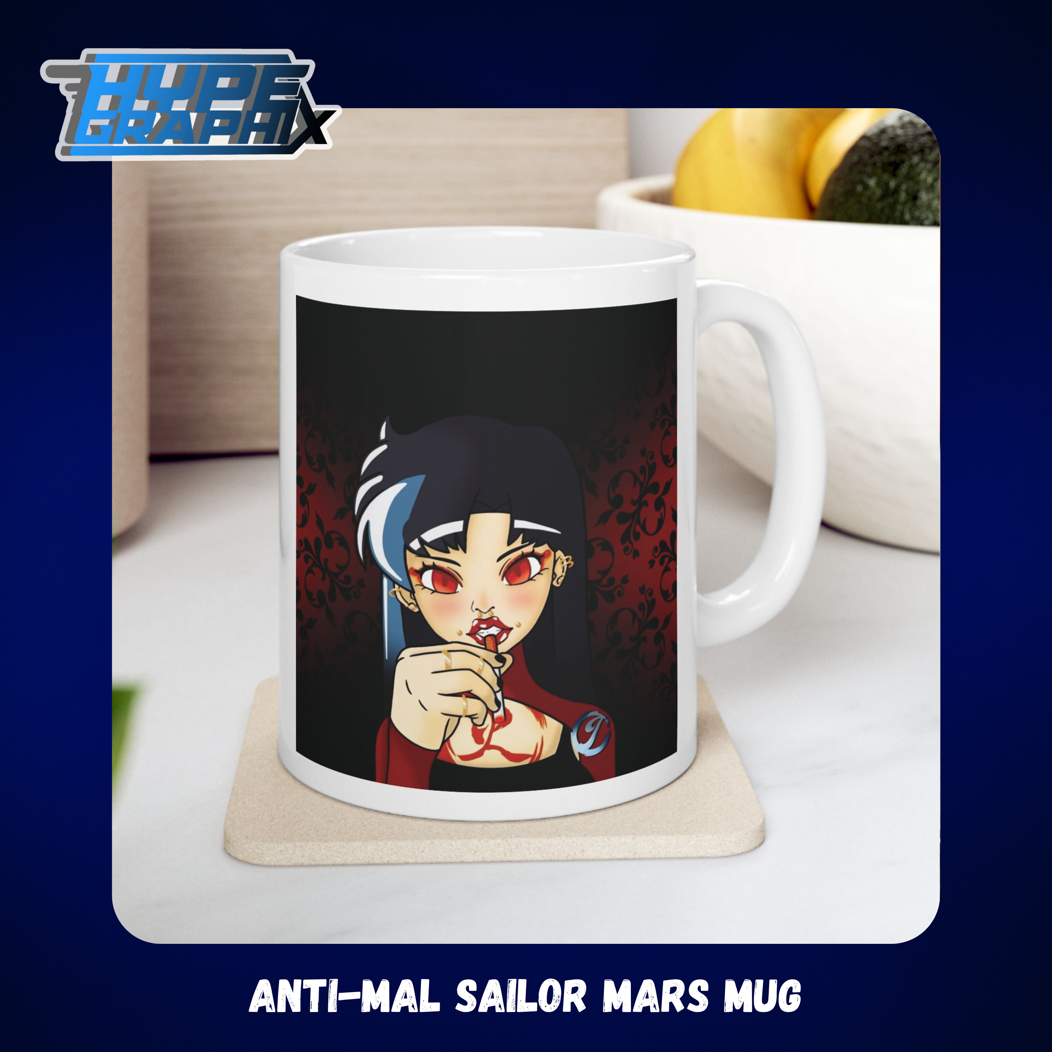 Anti-Mal Sailor Mars Ceramic Mug, (11oz, 15oz)