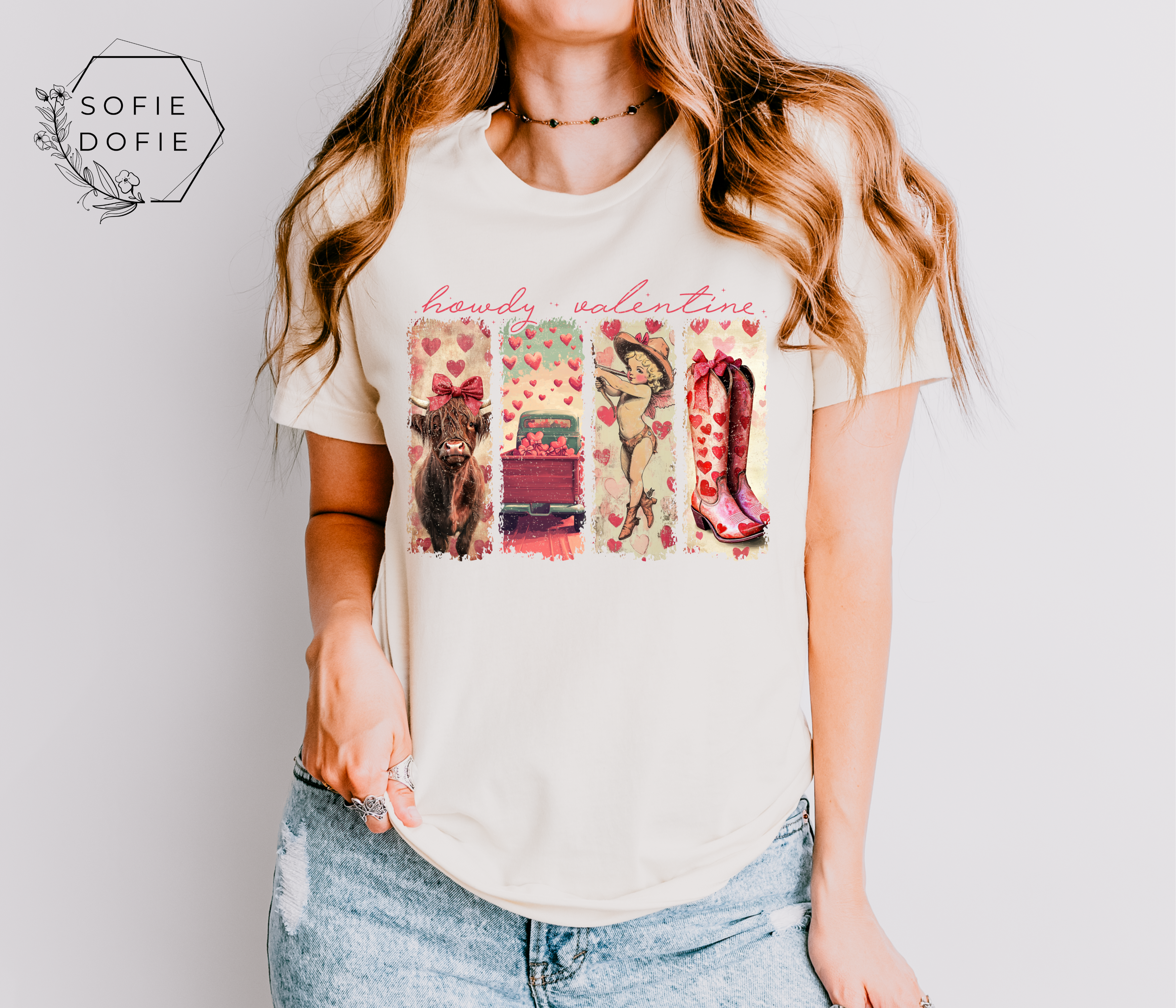 Cowgirl Valentines Shirt, Howdy Valentines Western Shirt, Cowgirl Boots Galentines Shirt product thumbnail image