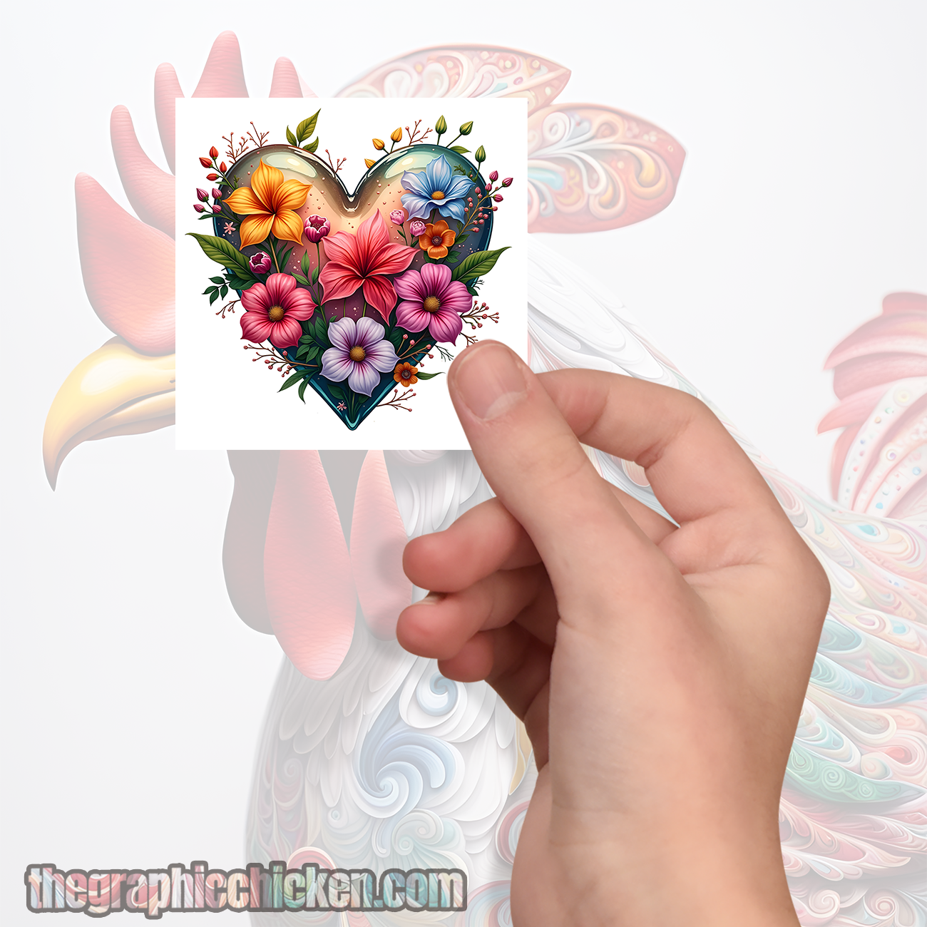 Tropical Heart-  Kiss-Cut Stickers  - vdVTQc