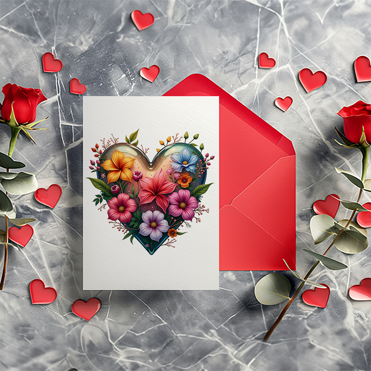 Tropical Heart - Greeting Cards (1, 10, 30, and 50pcs)   - vdVTQc