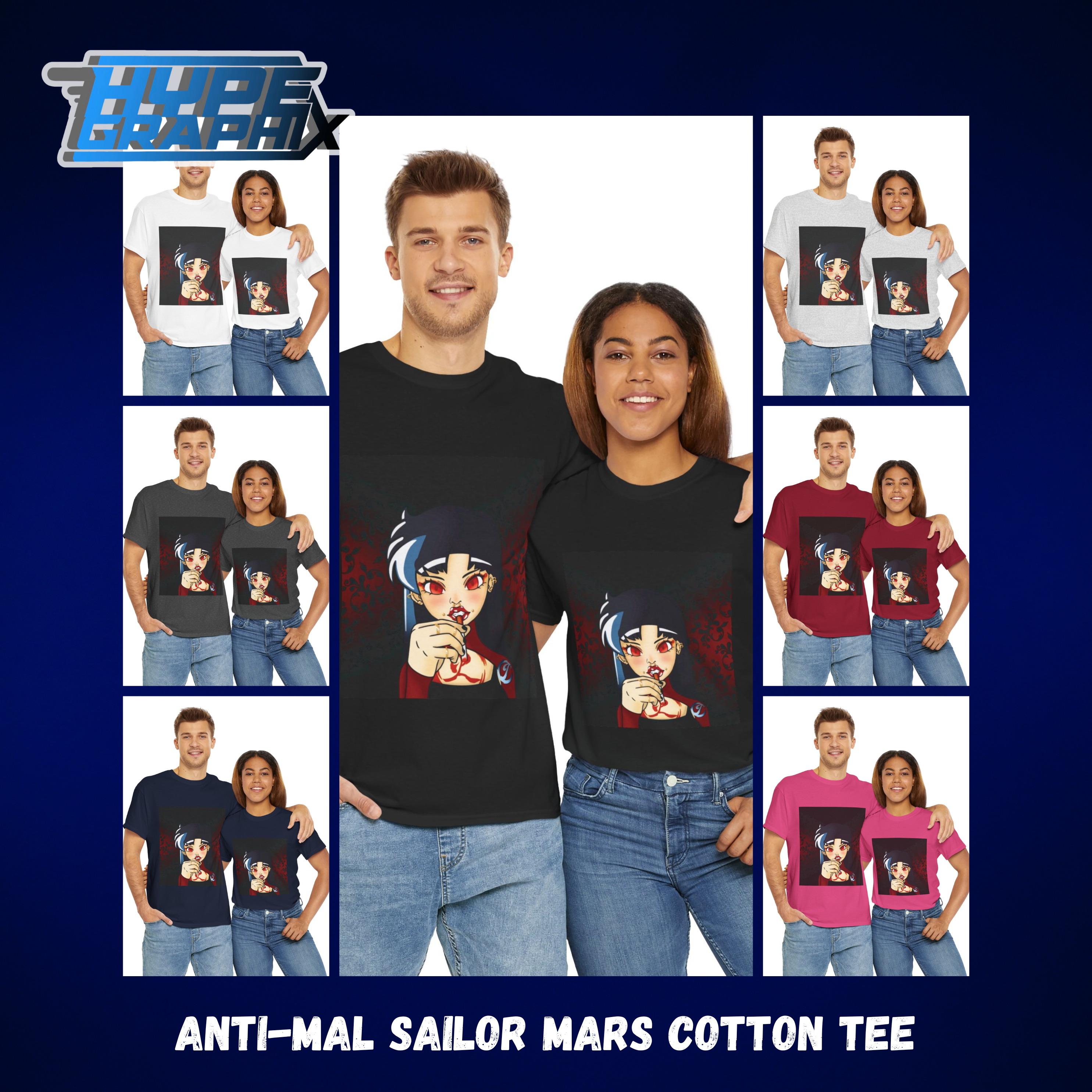 Anti-Mal Sailor Mars Unisex Heavy Cotton Tee product thumbnail image