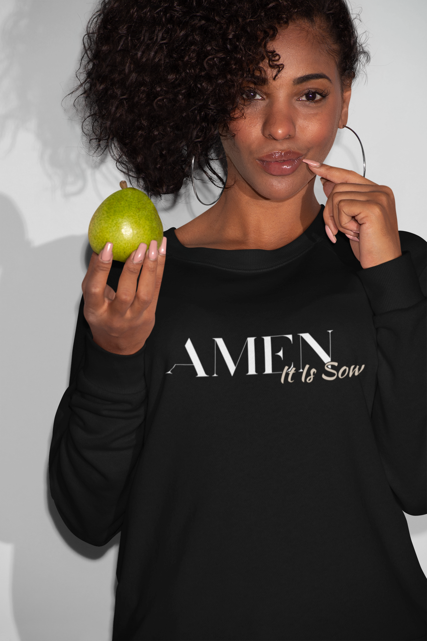 Amen - It is Sow Christian Sweatshirt - Faith Based Amen Unisex Crewneck product thumbnail image Amen - It is Sow Christian Sweatshirt - Faith Based Amen Unisex Crewneck product thumbnail image