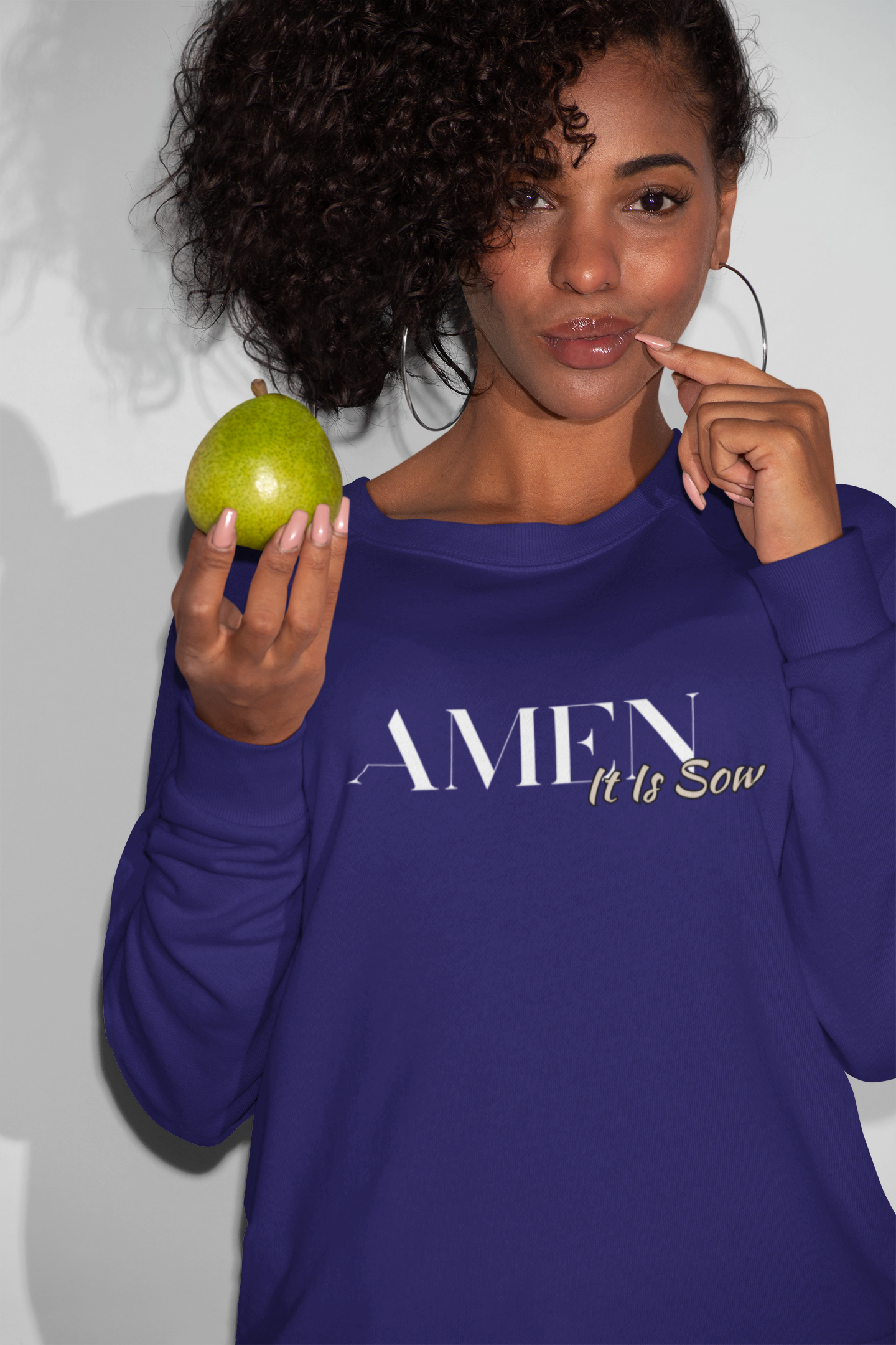 Amen - It is Sow Christian Sweatshirt - Faith Based Amen Unisex Crewneck product thumbnail image Amen - It is Sow Christian Sweatshirt - Faith Based Amen Unisex Crewneck product thumbnail image