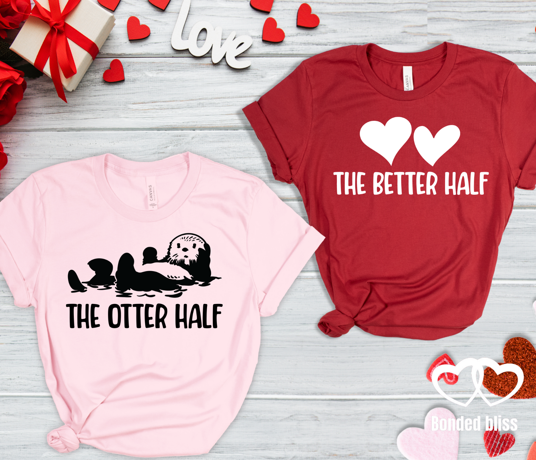 Adorable Couple's Matching T-Shirt Set – The Otter Half & The Better Half Adorable Couple's Matching T-Shirt Set – The Otter Half & The Better Half