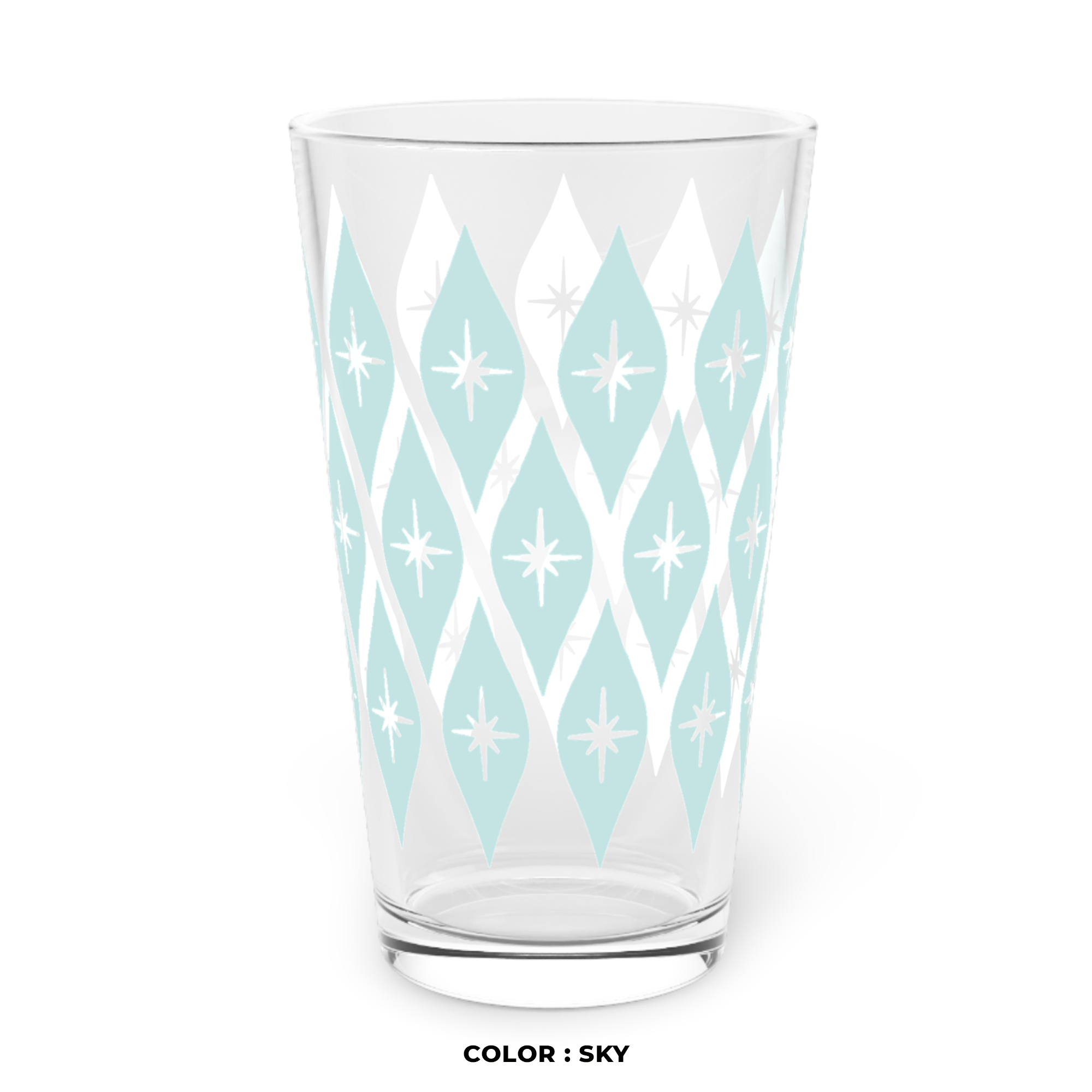 Retro Ogee Pint Glass in Sky product thumbnail image