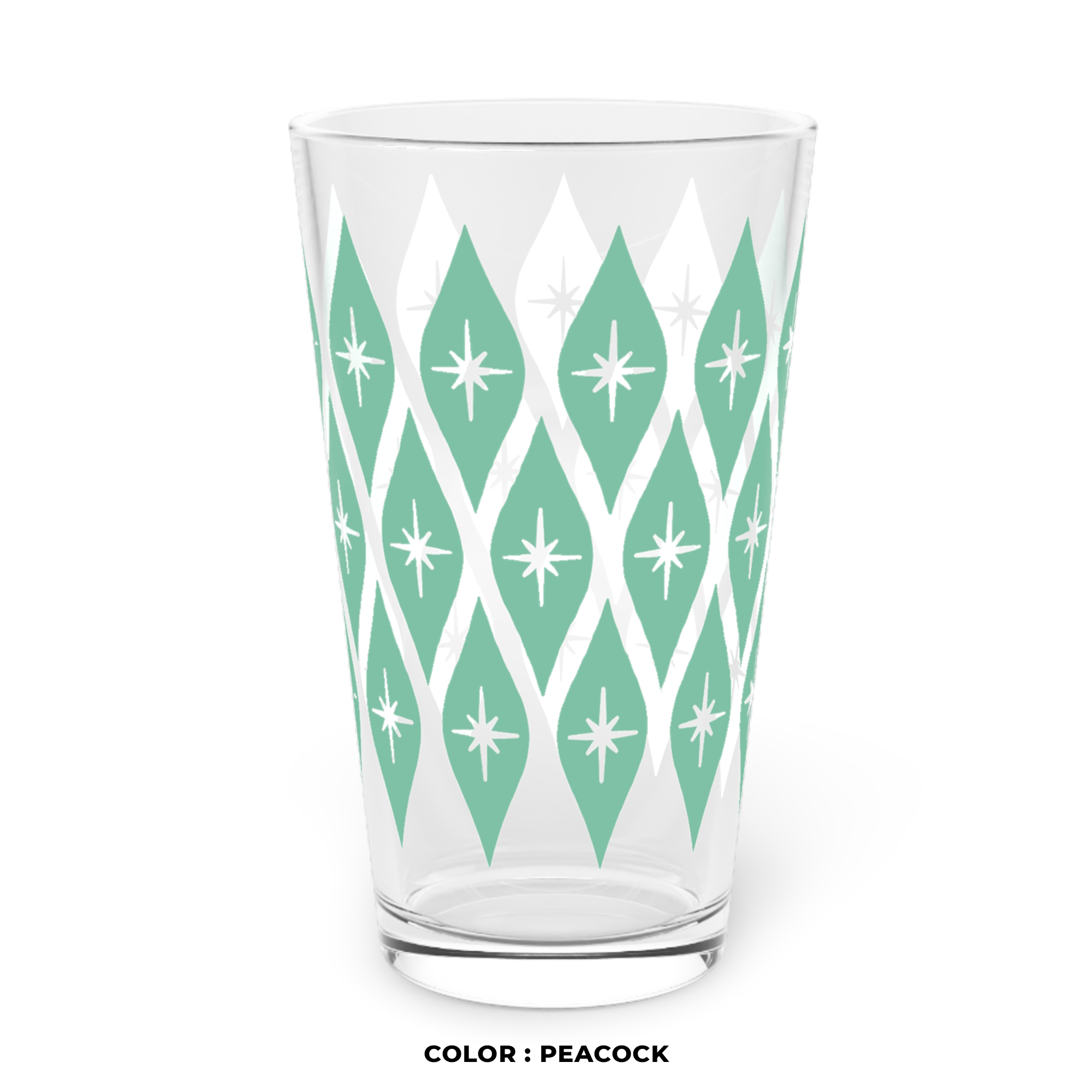 Retro Ogee Pint Glass in Peacock product thumbnail image