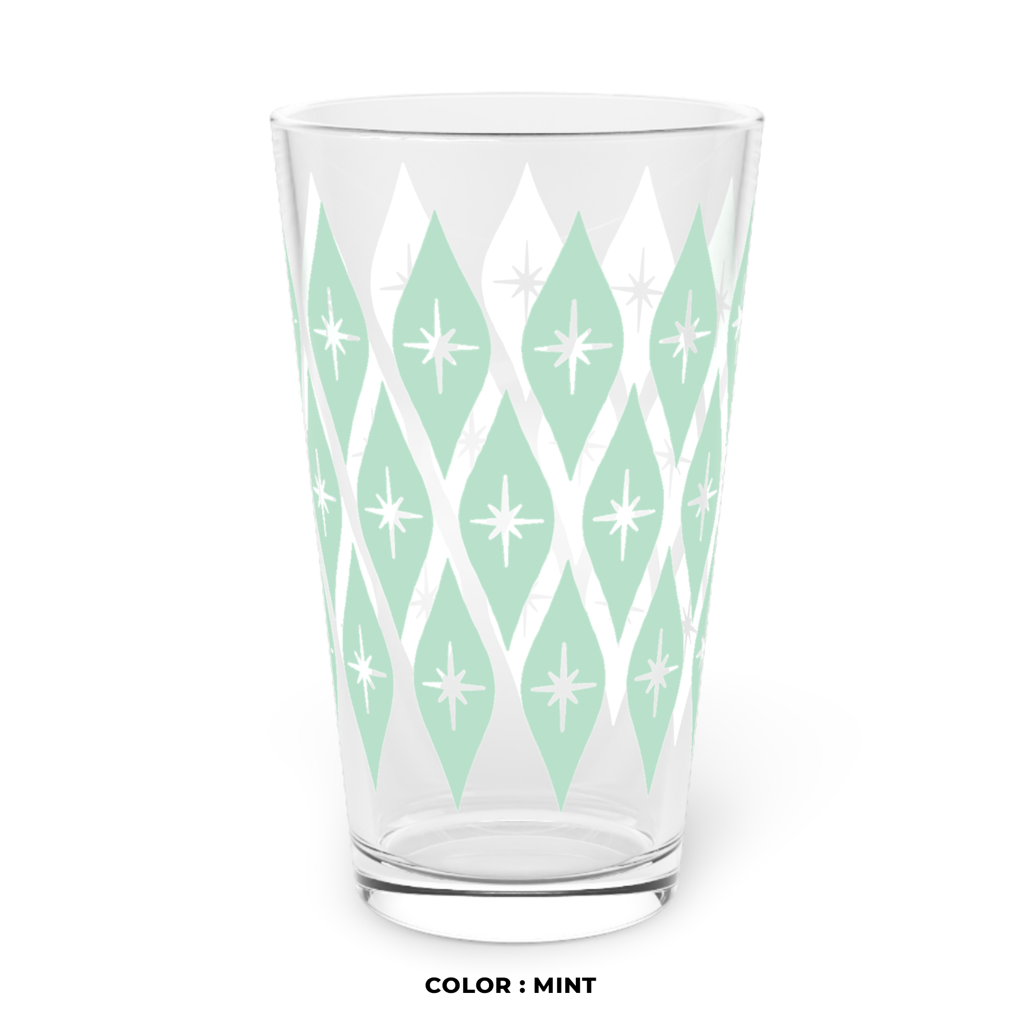 Retro Ogee Pint Glass in Mint product thumbnail image