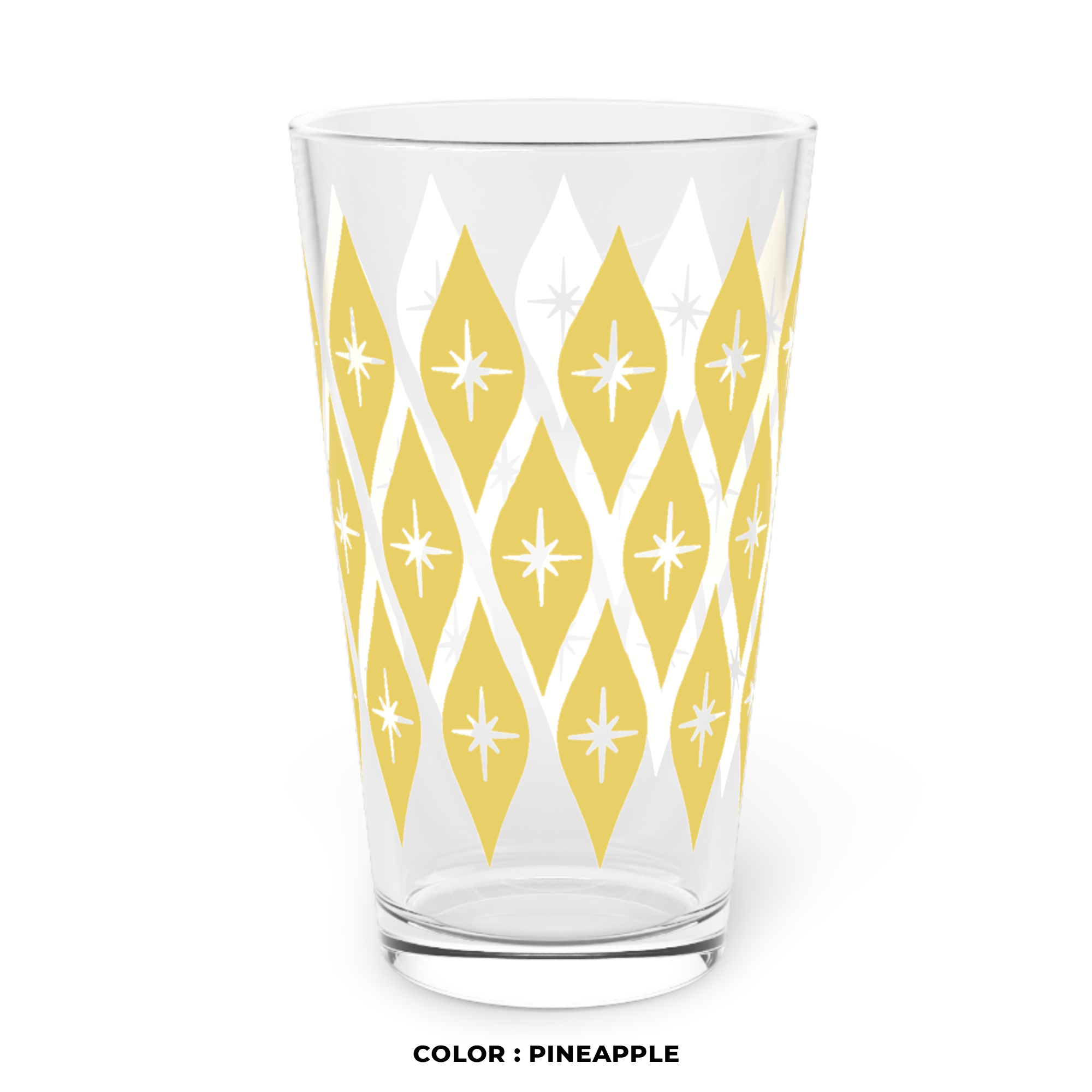 Retro Ogee Pint Glass in Pineapple product thumbnail image