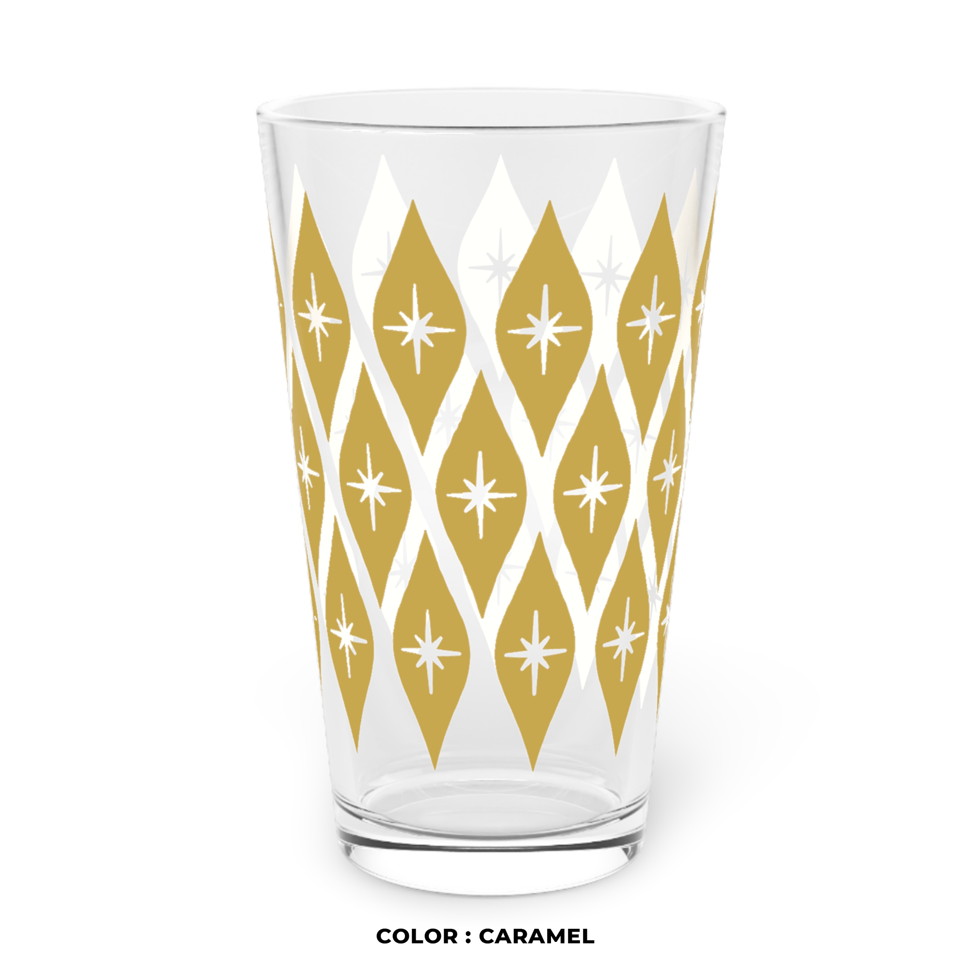 Retro Ogee Pint Glass in Caramel product thumbnail image Retro Ogee Pint Glass in Caramel product thumbnail image