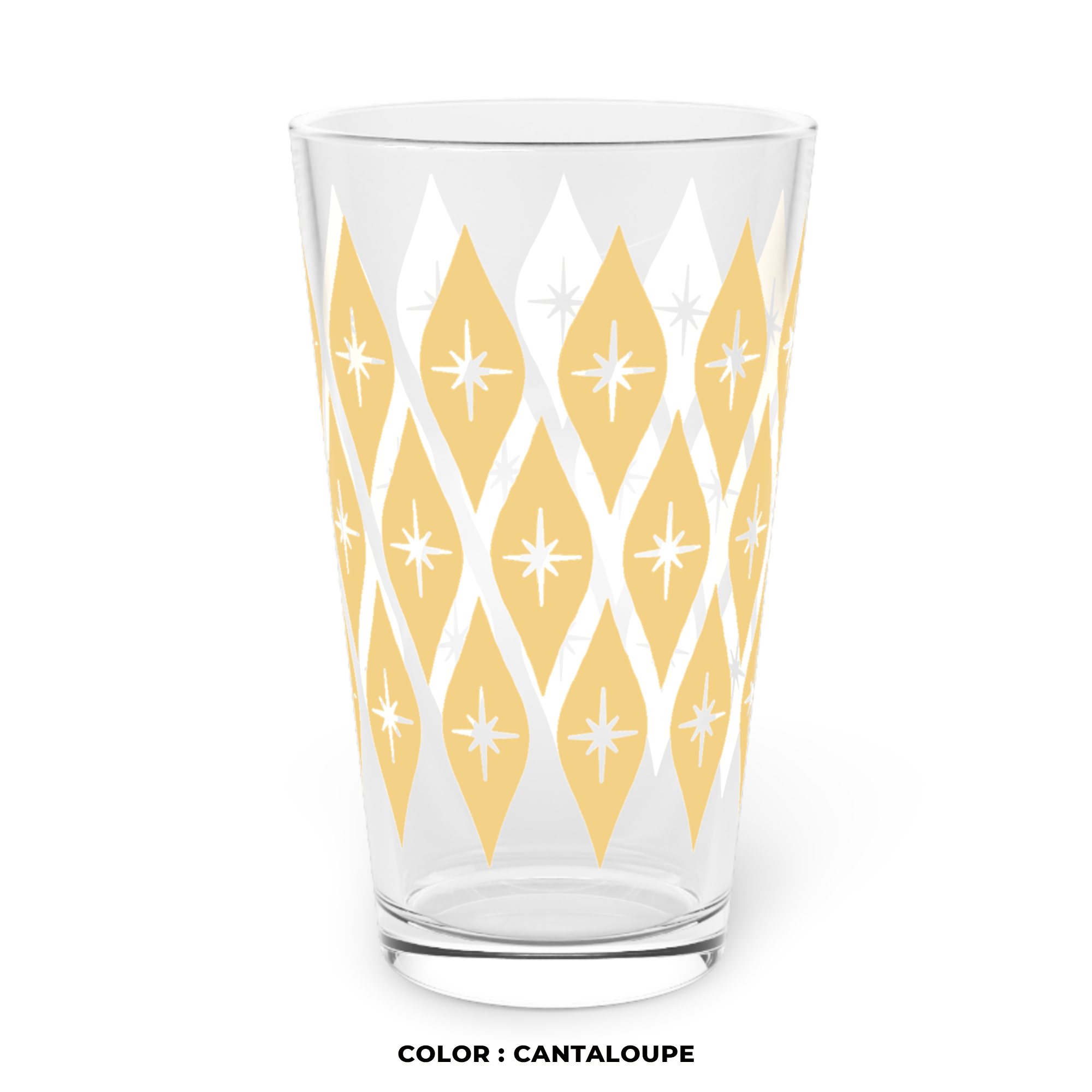 Retro Ogee Pint Glass in Cantaloupe product thumbnail image