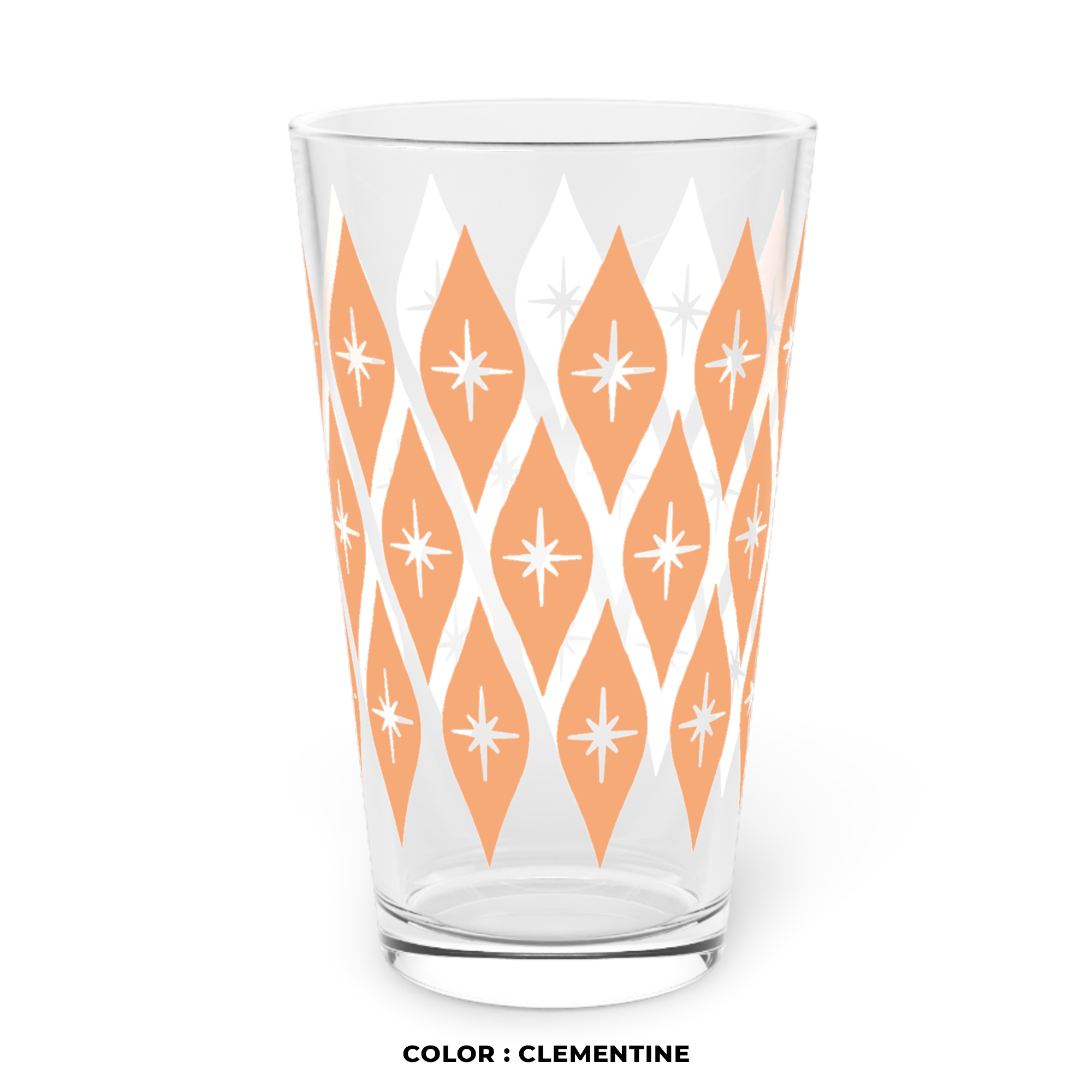 Retro Ogee Pint Glass in Clementine product thumbnail image Retro Ogee Pint Glass in Clementine product thumbnail image