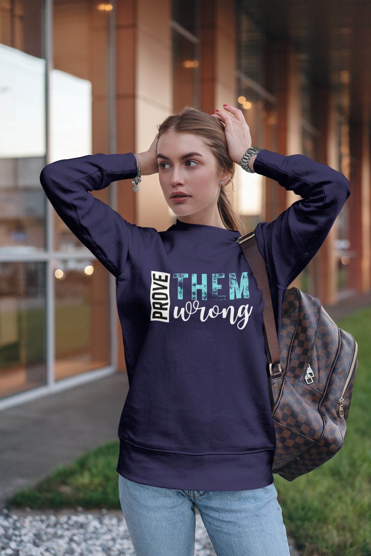 Prove Them Wrong Unisex Midweight Softstyle Fleece Crewneck Sweatshirt : Faith product thumbnail image Prove Them Wrong Unisex Midweight Softstyle Fleece Crewneck Sweatshirt : Faith product thumbnail image