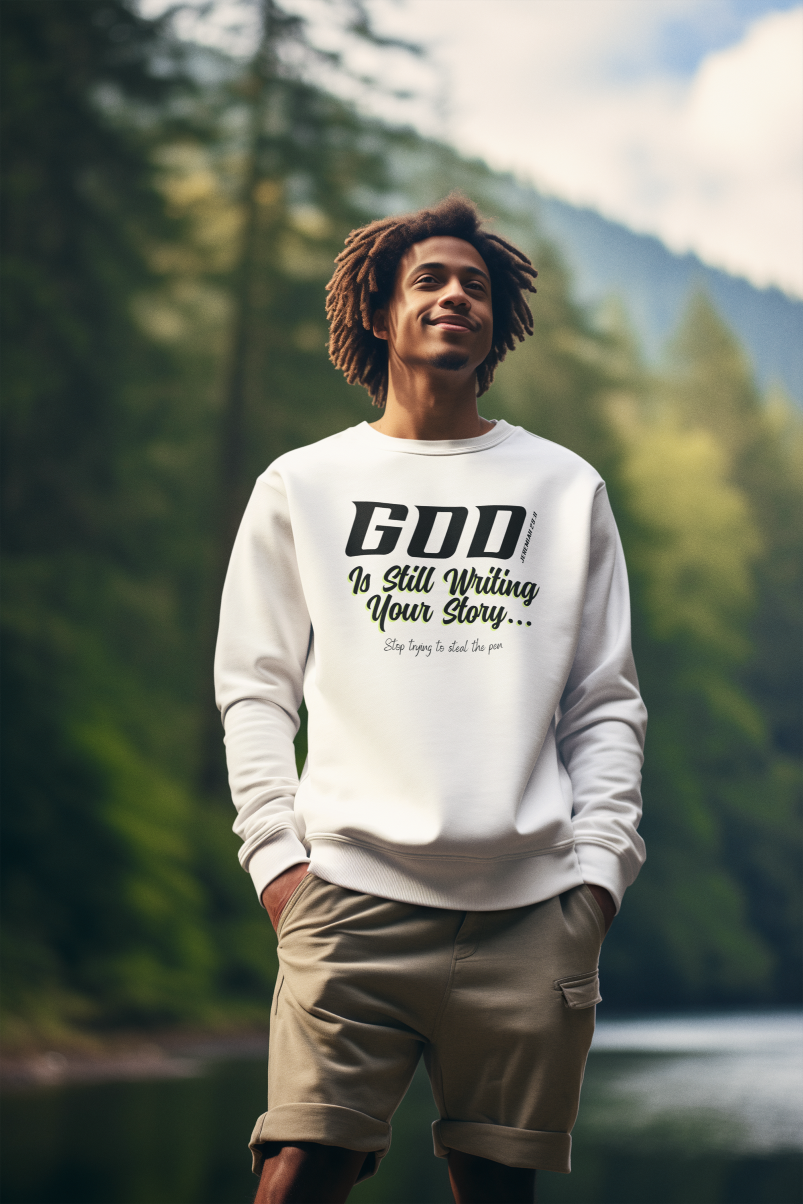 Faith Based Christian Sweatshirt - God is Still Writing Your Story product thumbnail image Faith Based Christian Sweatshirt - God is Still Writing Your Story product thumbnail image