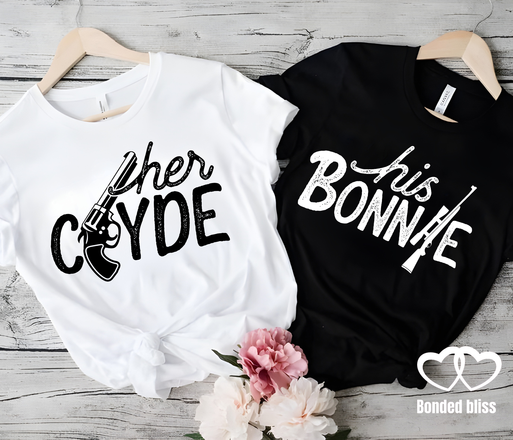 Her Clyde & His Bonnie Couple Shirts – Matching Outfit for Adventurous Duos Her Clyde & His Bonnie Couple Shirts – Matching Outfit for Adventurous Duos