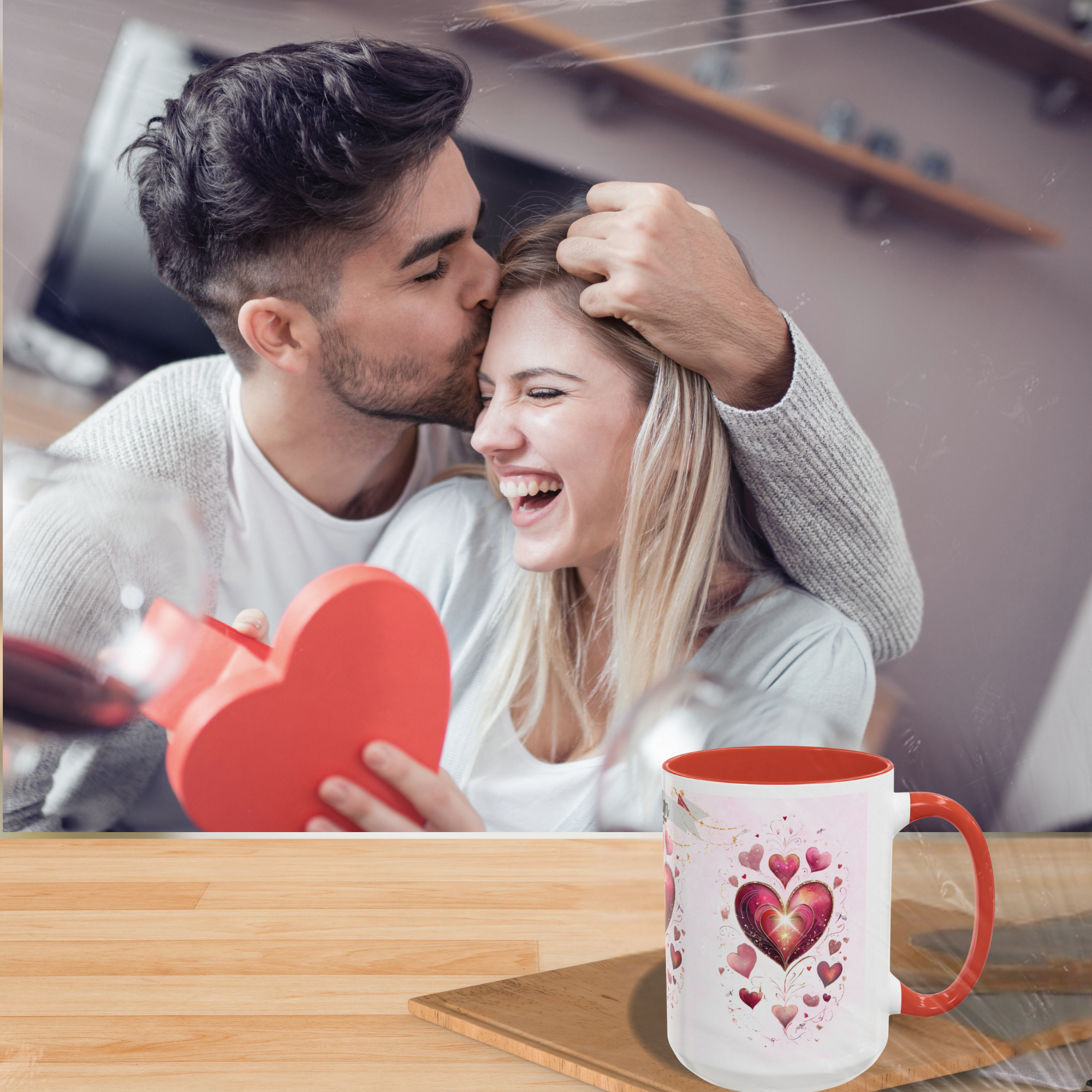 Personalized Valentine’s Day Mug - Custom Name Coffee Cup - Romantic Heart Design - Gift for Her (15oz) product thumbnail image Personalized Valentine’s Day Mug - Custom Name Coffee Cup - Romantic Heart Design - Gift for Her (15oz) product thumbnail image