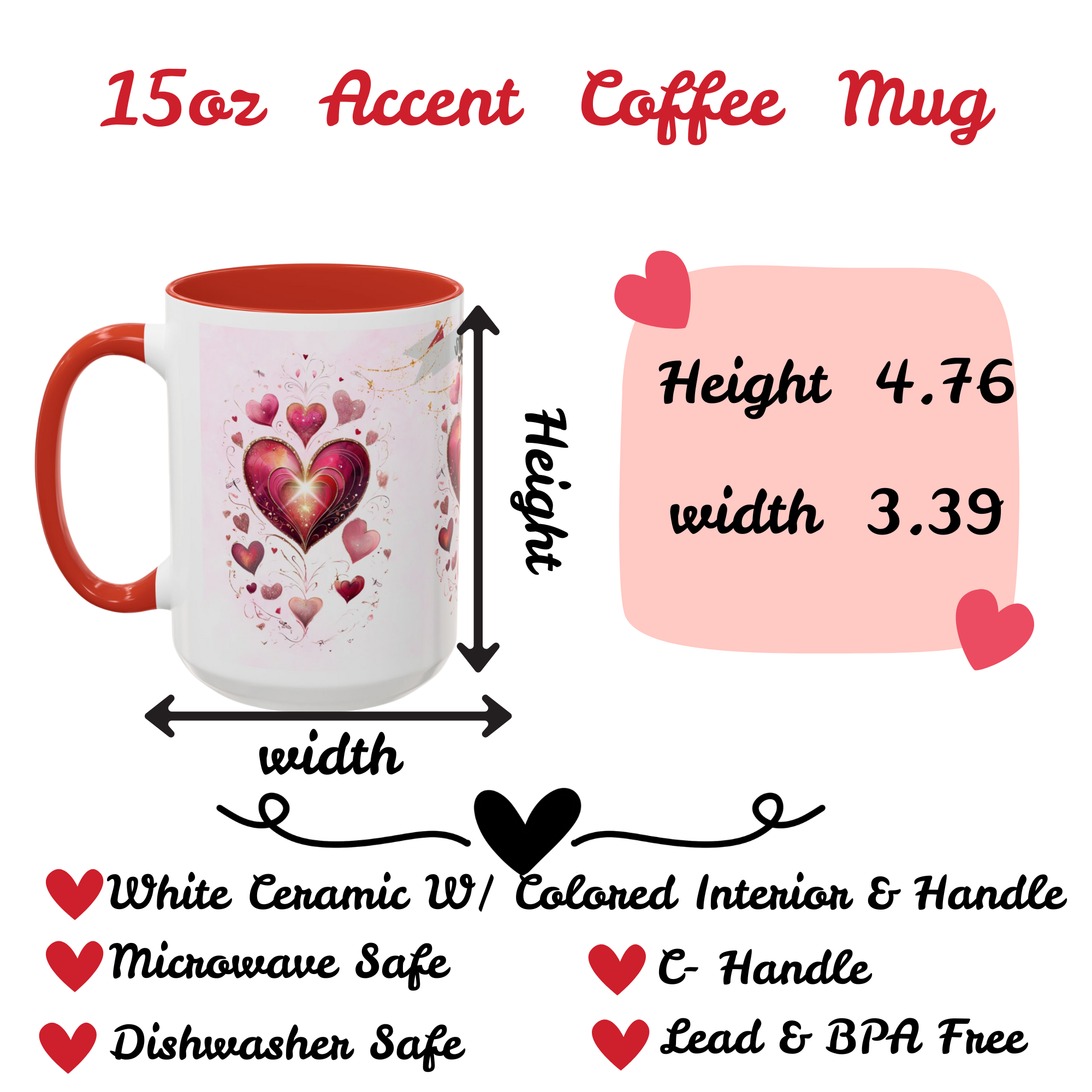 Personalized Valentine’s Day Mug - Custom Name Coffee Cup - Romantic Heart Design - Gift for Her (15oz) product thumbnail image Personalized Valentine’s Day Mug - Custom Name Coffee Cup - Romantic Heart Design - Gift for Her (15oz) product thumbnail image