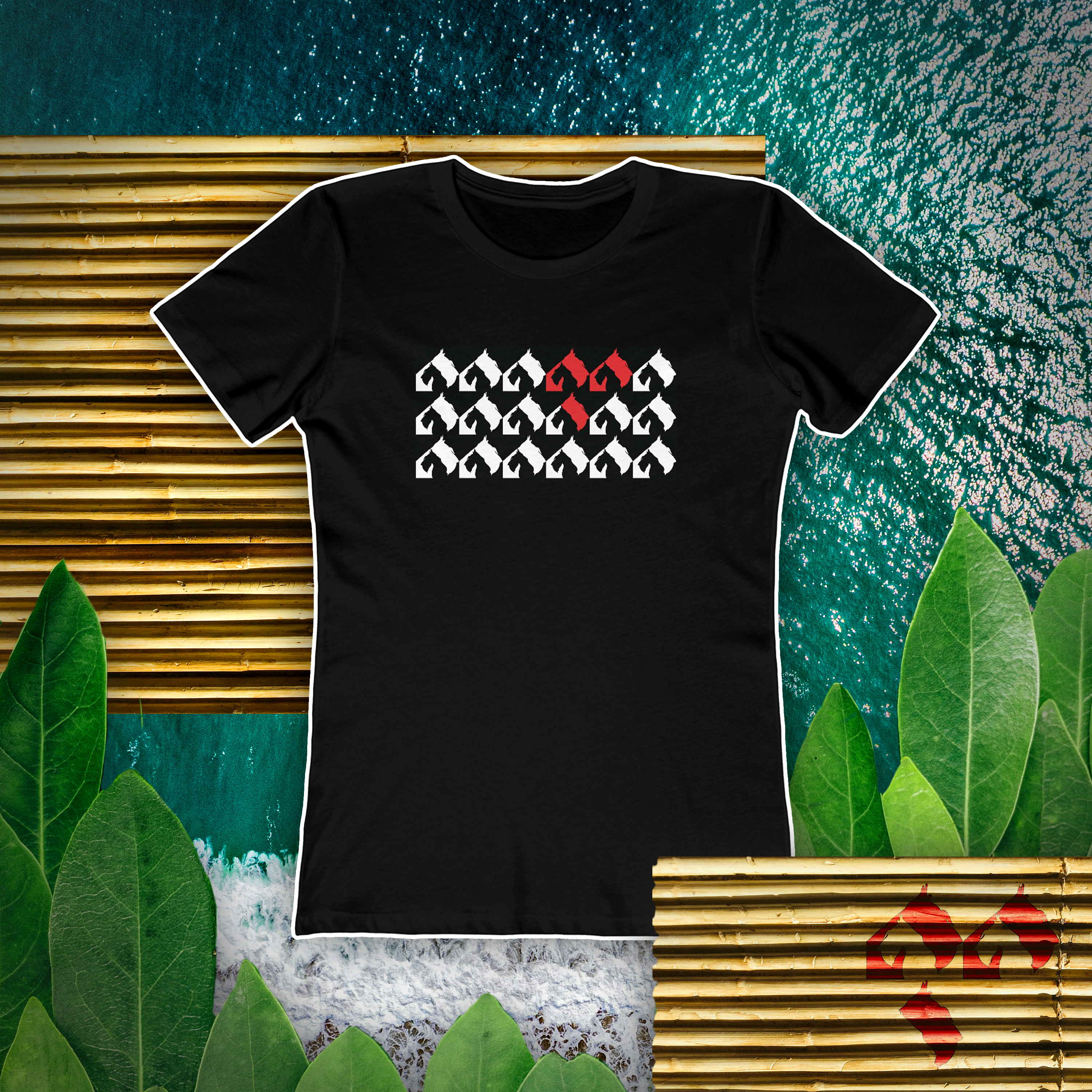 Women's Tee - "Houndstooth" Heart Scottie product thumbnail image