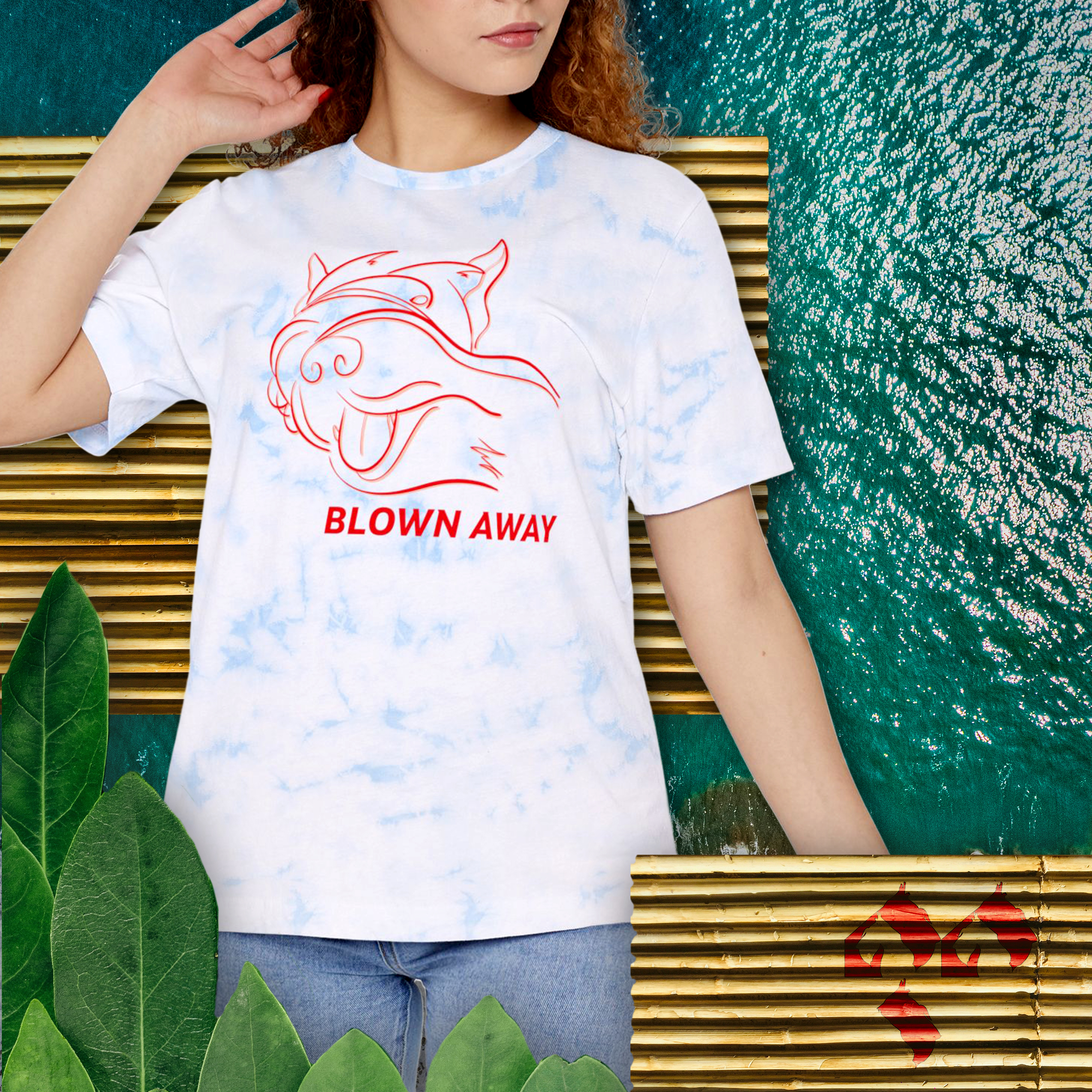 Unisex Tye Die Tee -  "Blown Away" Scottie