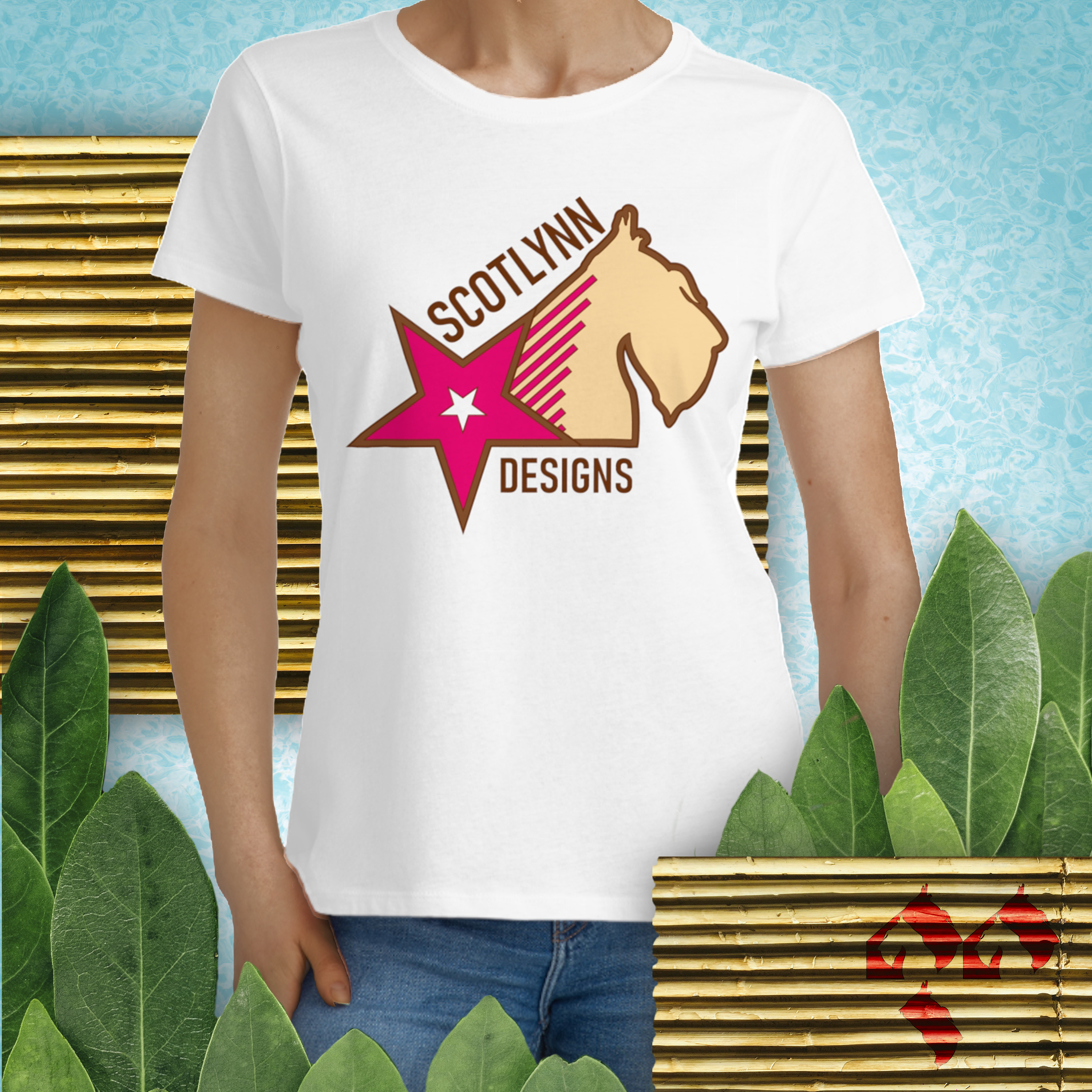 Organic Women's Tee - Pink Star Wheaten Scottie product thumbnail image