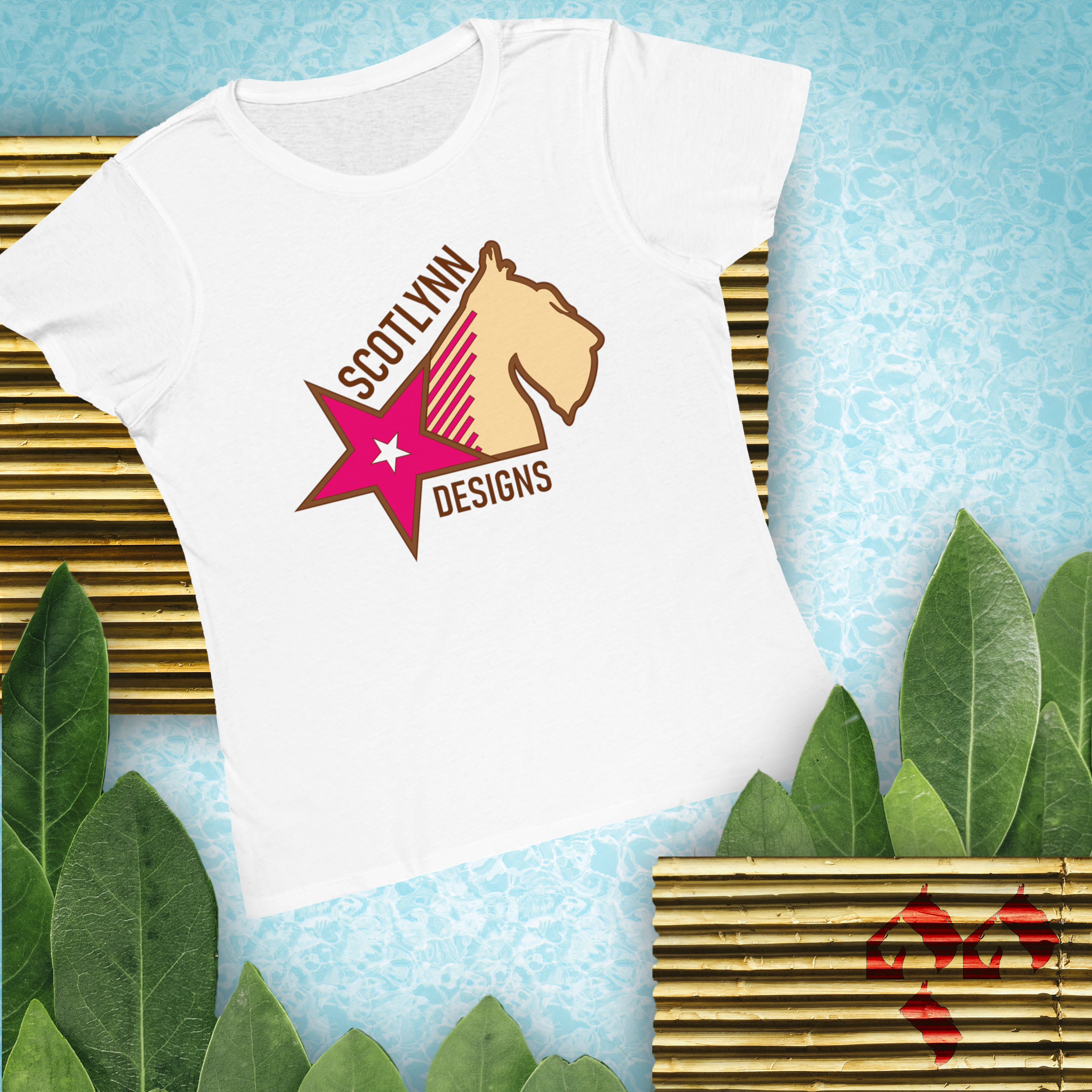 Organic Women's Tee - Pink Star Wheaten Scottie product thumbnail image
