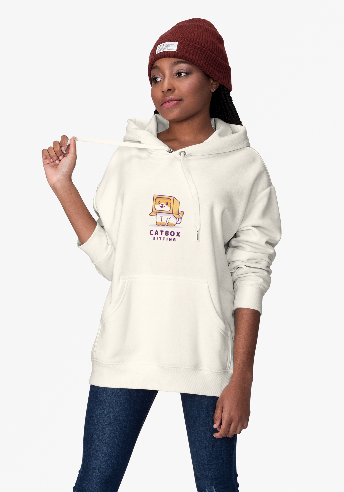 Cute Catbox Sitting Hoodie | Unisex Lightweight Hooded Sweatshirt, Pet Lover Gift, Comfortable, Cozy Nights, Animal Lover Apparel product thumbnail image Cute Catbox Sitting Hoodie | Unisex Lightweight Hooded Sweatshirt, Pet Lover Gift, Comfortable, Cozy Nights, Animal Lover Apparel product thumbnail image