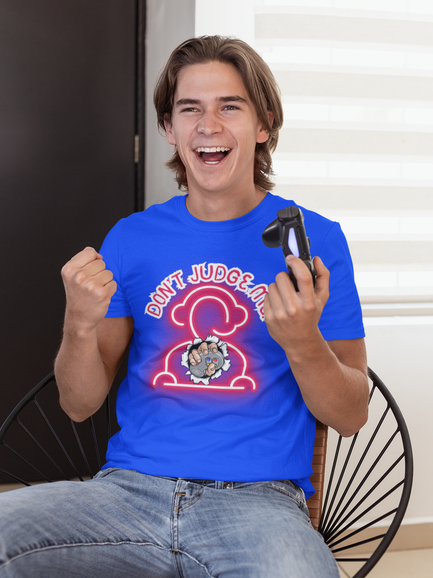 Gamer Life T-Shirt, Game on Gift for Gamers, Don't Judge Me Gamer Shirt, Gaming Vibes Unisex Shirt, Level Up Your Life Shirt product thumbnail image