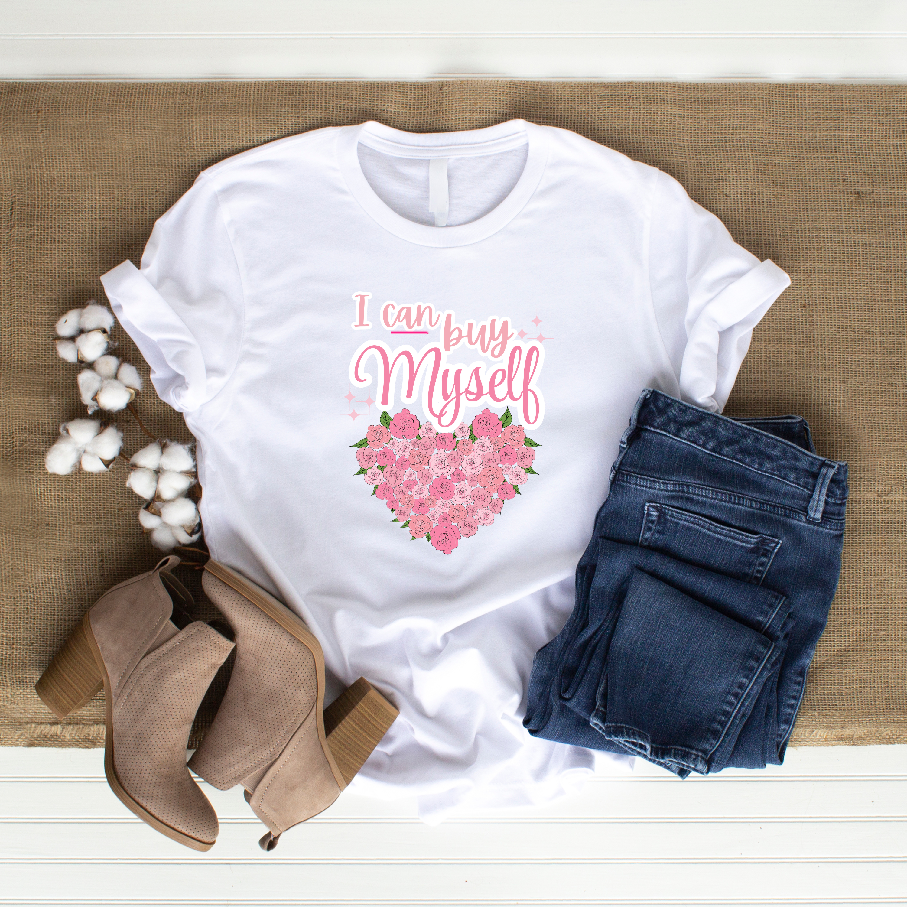 Floral Heart Empowerment T-Shirt Cute 'I Can Buy Myself' Inspirational Women Feminine Graphic Tee Self-Love Positive Affirmation Trendy product thumbnail image Floral Heart Empowerment T-Shirt Cute 'I Can Buy Myself' Inspirational Women Feminine Graphic Tee Self-Love Positive Affirmation Trendy product thumbnail image