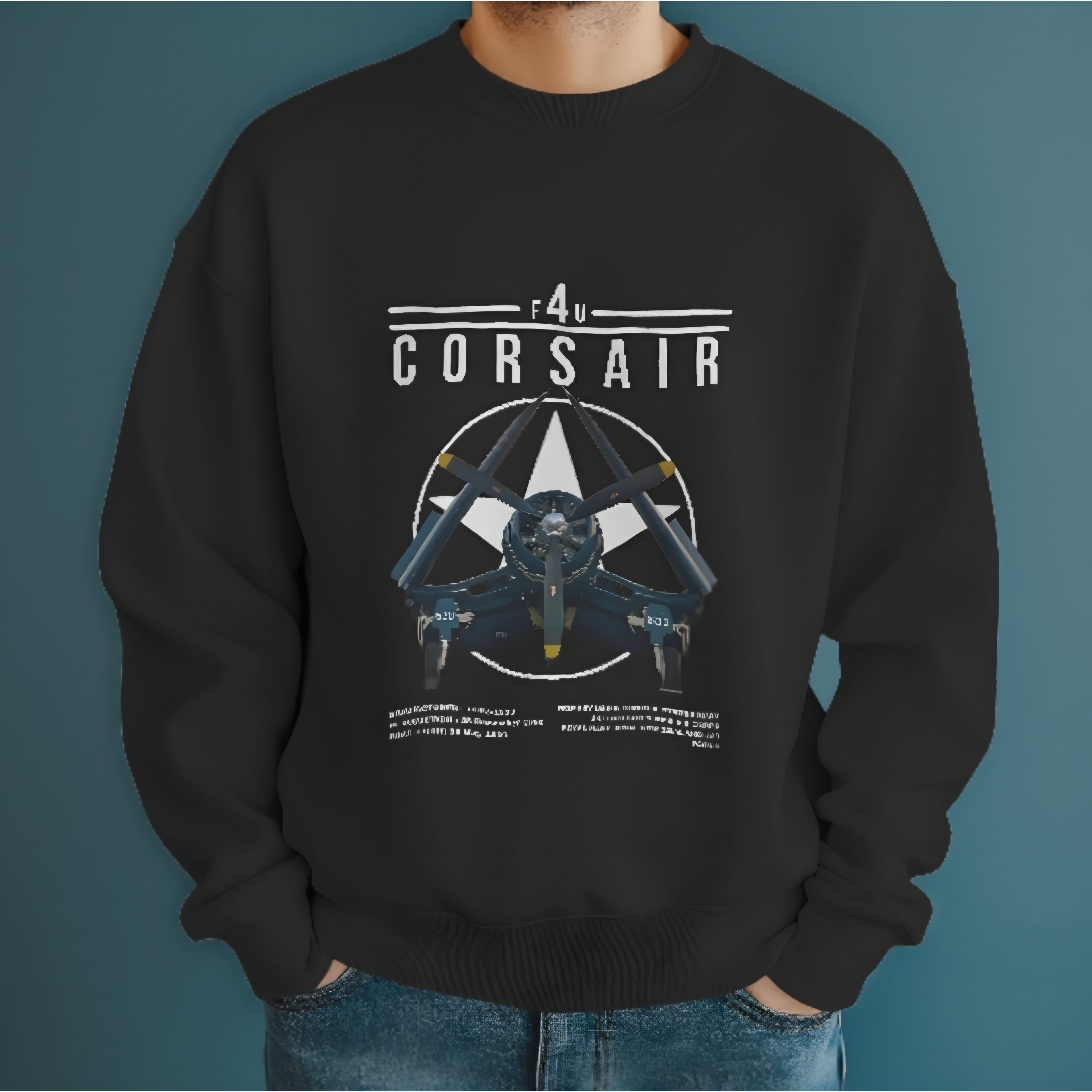 Vintage F4U Corsair Crewneck Sweatshirt Vintage F4U Corsair Crewneck Sweatshirt