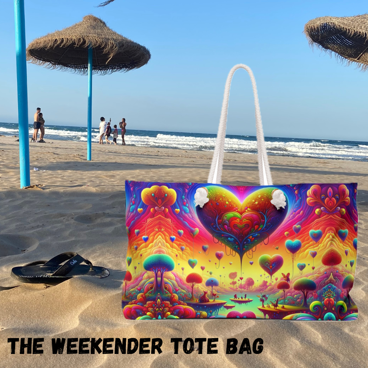 Cosmic Hearts Weekender Bag product thumbnail image Cosmic Hearts Weekender Bag product thumbnail image