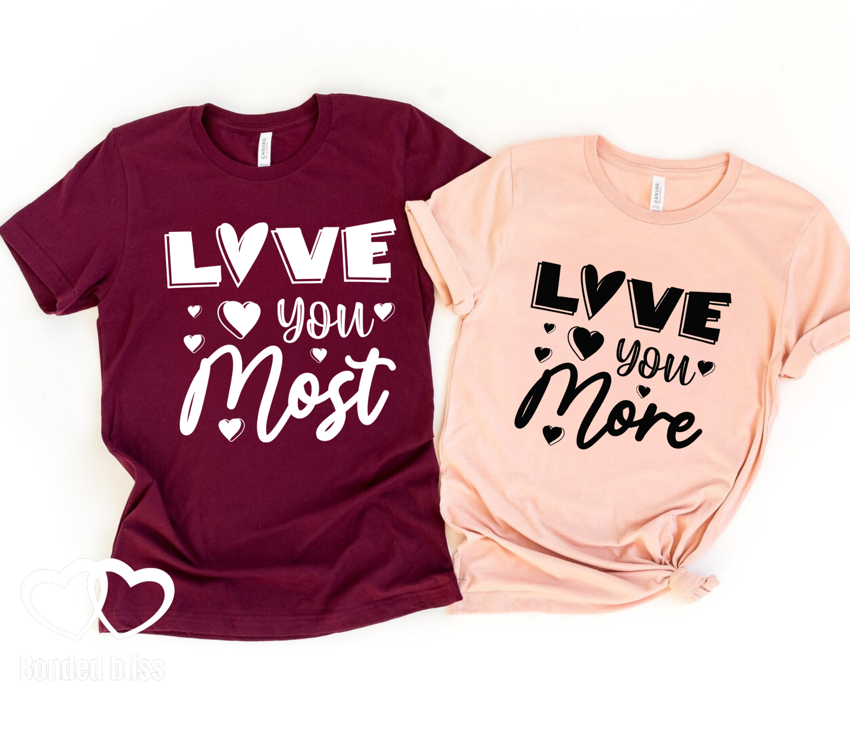 Love You More" & "Love You Most" Matching Couple Shirts Love You More" & "Love You Most" Matching Couple Shirts