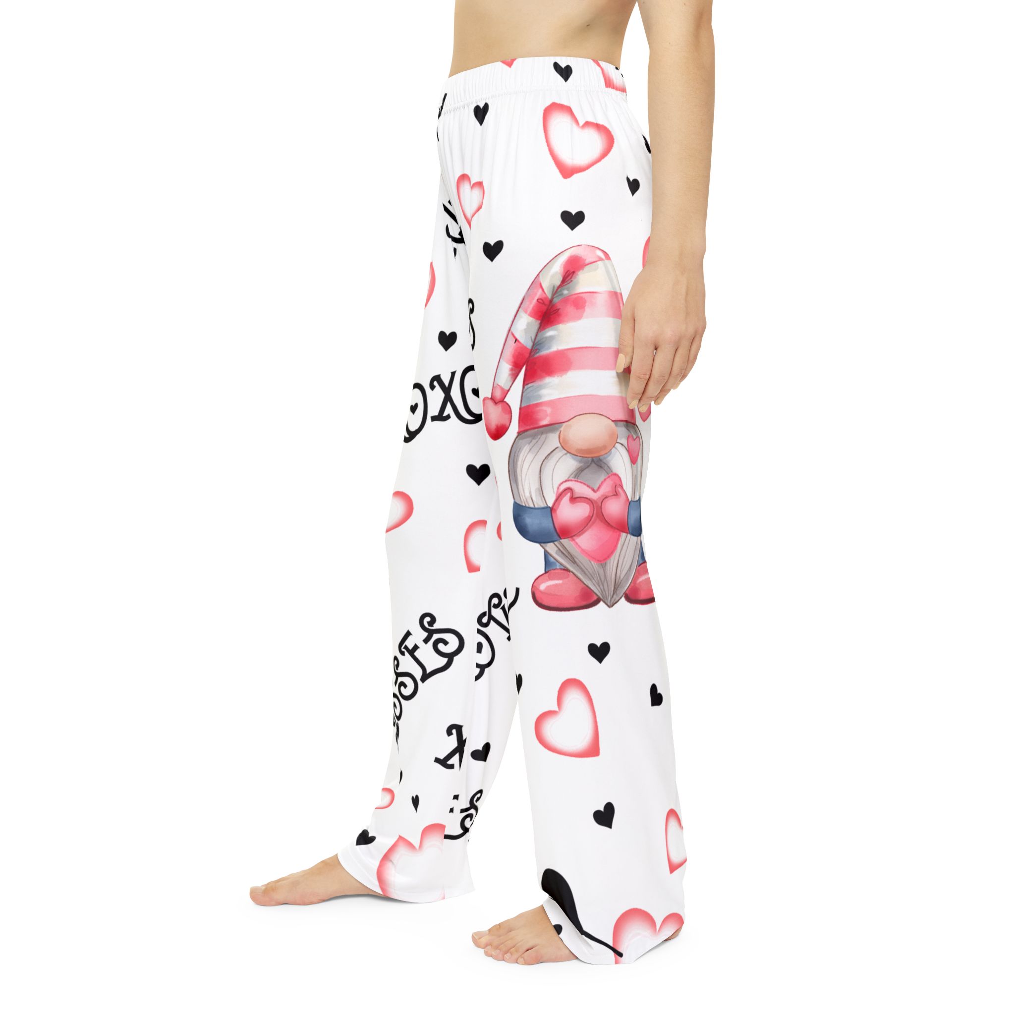 Gnome Love Women's Pajama Pants, Cute Ladies Sleepwear, Cozy Lounge Pants, Valentine's Day Gift for Her, Fun Gnome Design, Comfy PJ Bottoms Gnome Love Women's Pajama Pants, Cute Ladies Sleepwear, Cozy Lounge Pants, Valentine's Day Gift for Her, Fun Gnome Design, Comfy PJ Bottoms