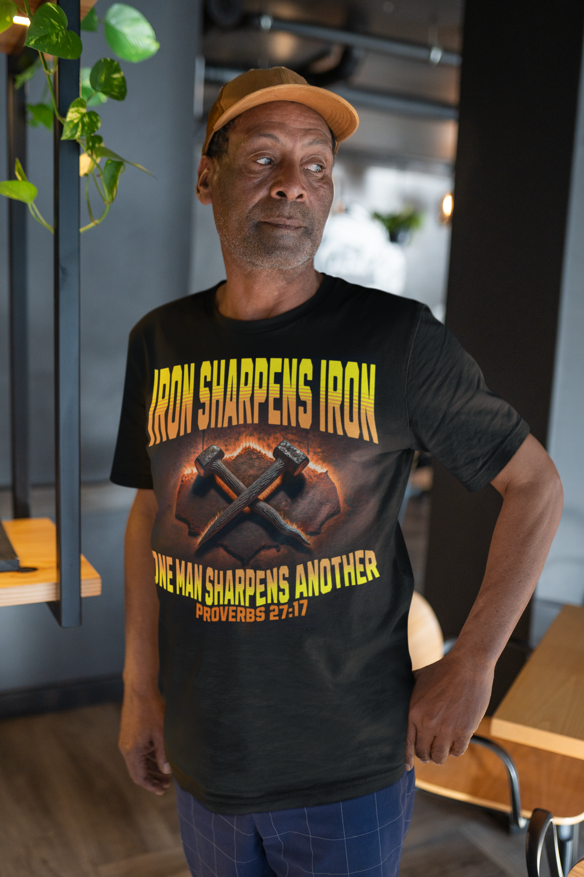 #ISIOMSA - Iron Sharpens Iron One Man Sharpens Another - Proverbs 27:17 - Dark Shirt - Christian TShirt - Unisex Short Sleeve Jersey Shirt #ISIOMSA - Iron Sharpens Iron One Man Sharpens Another - Proverbs 27:17 - Dark Shirt - Christian TShirt - Unisex Short Sleeve Jersey Shirt