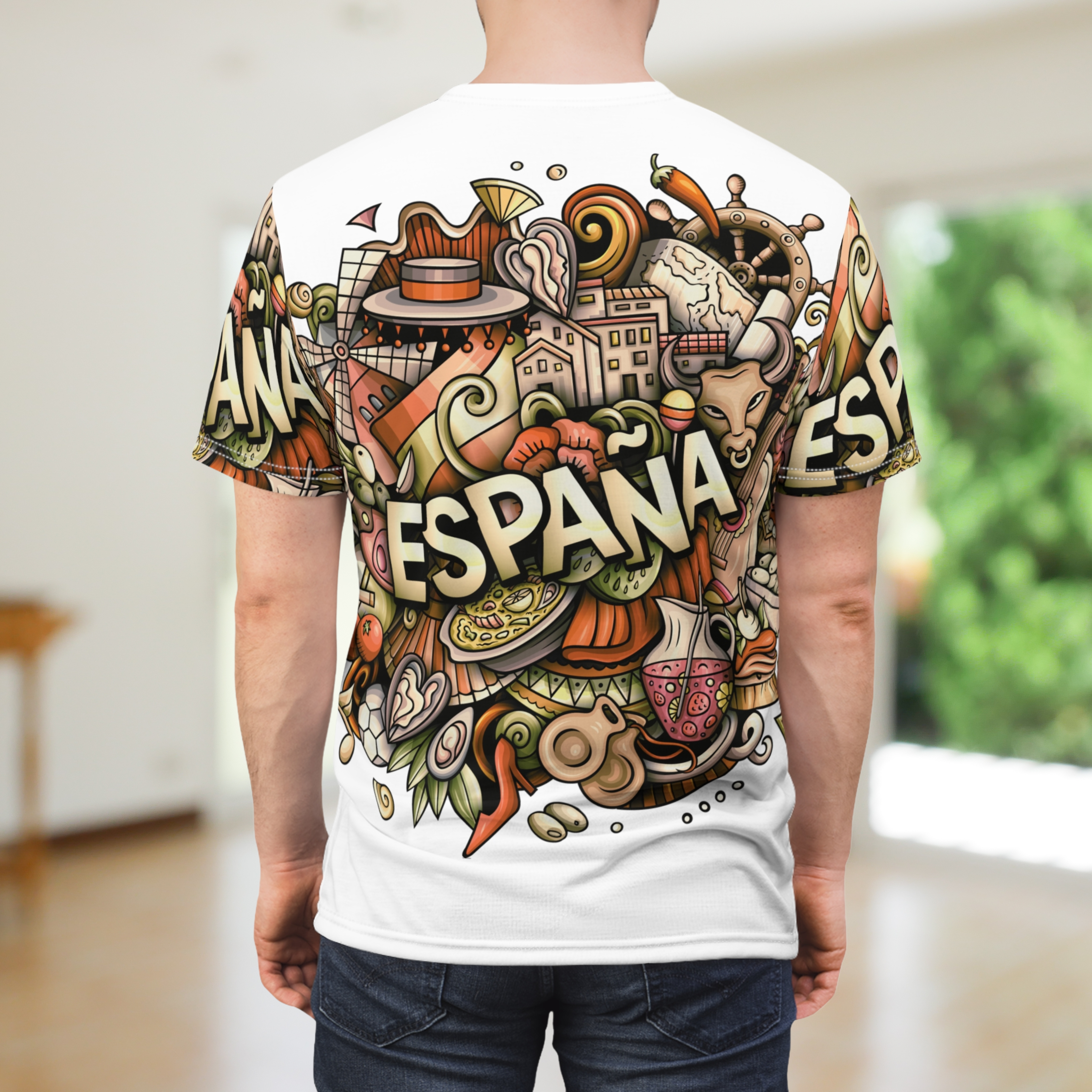 T-Shirt Spain Detailed Retro Cartoon Illustration Design product thumbnail image