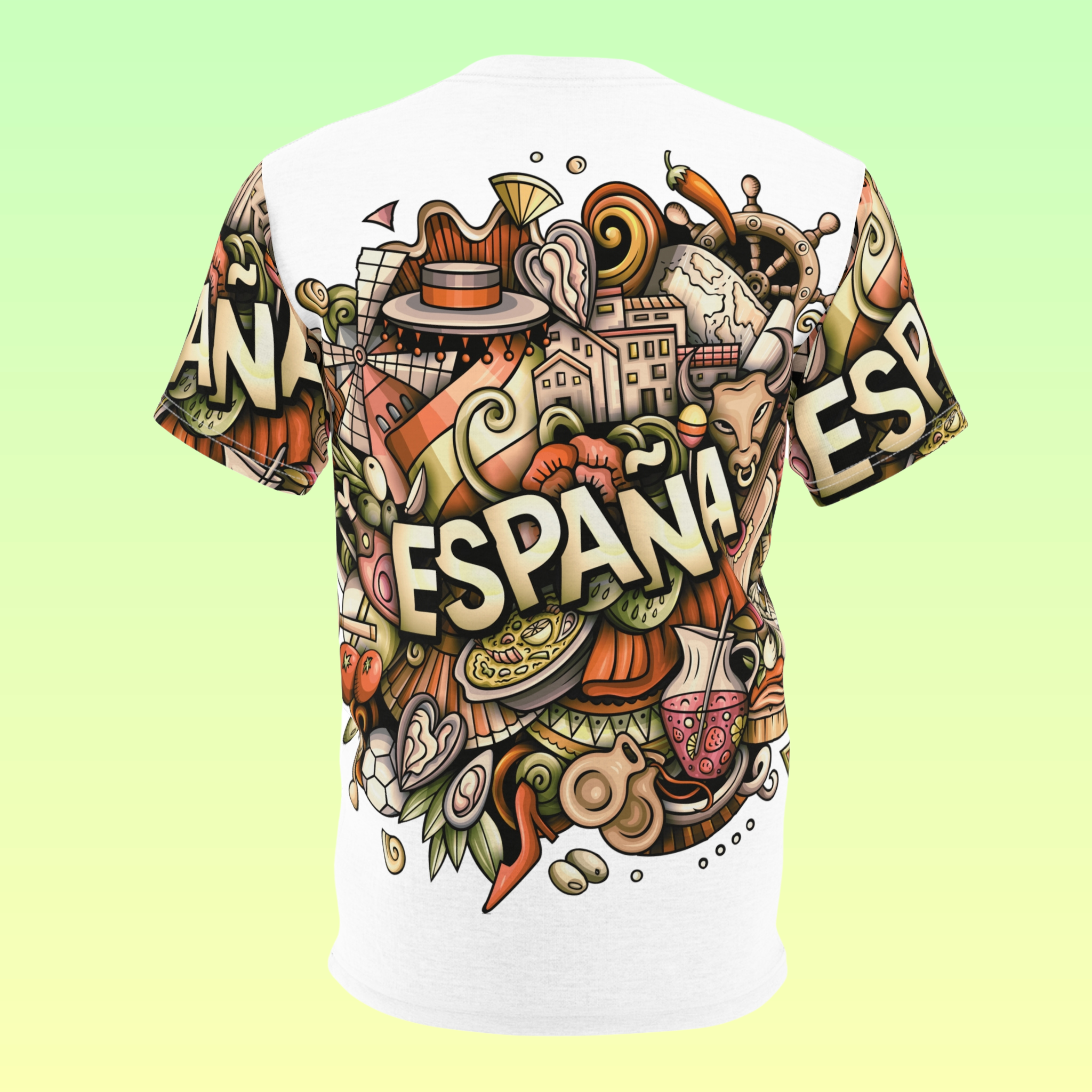 T-Shirt Spain Detailed Retro Cartoon Illustration Design product thumbnail image
