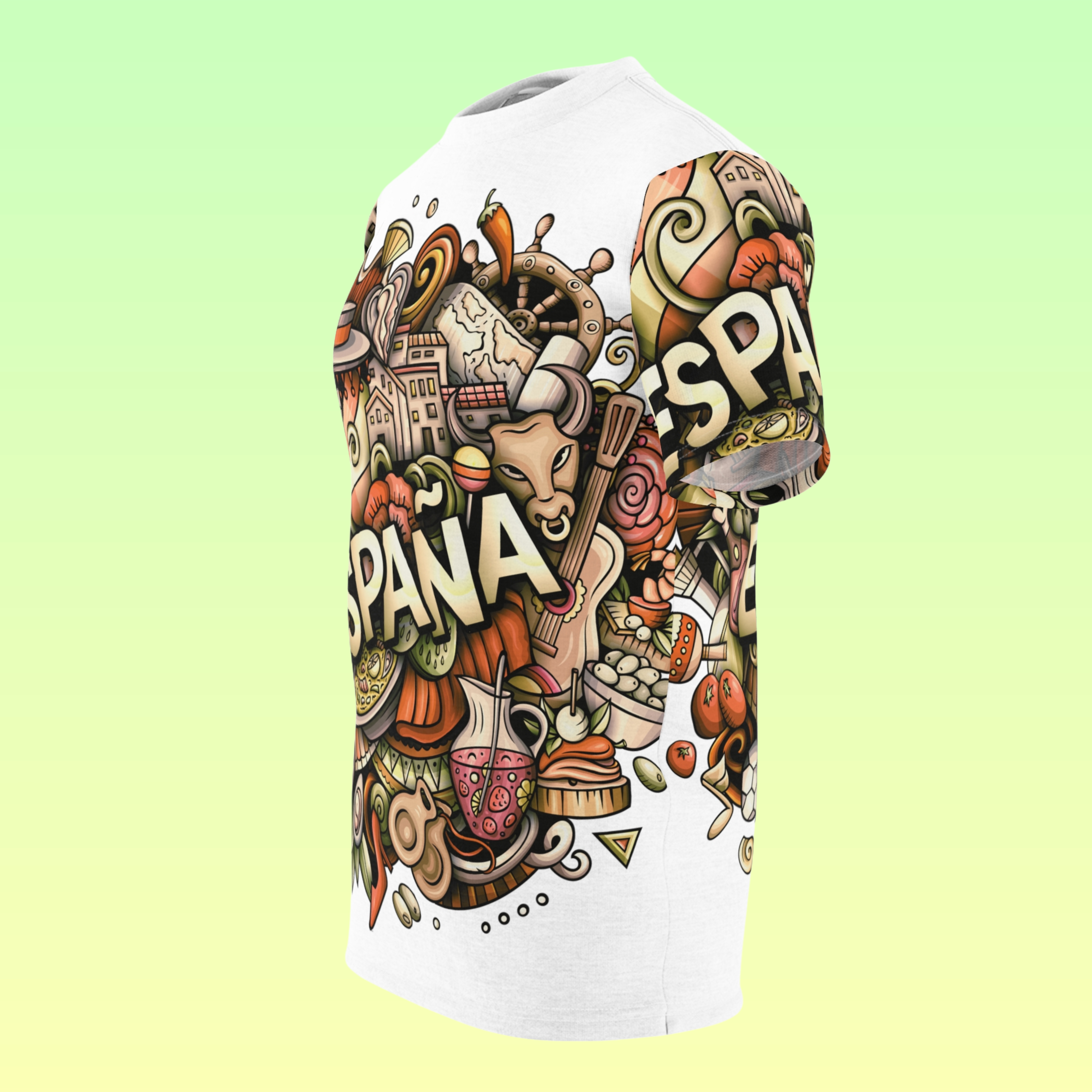T-Shirt Spain Detailed Retro Cartoon Illustration Design product thumbnail image