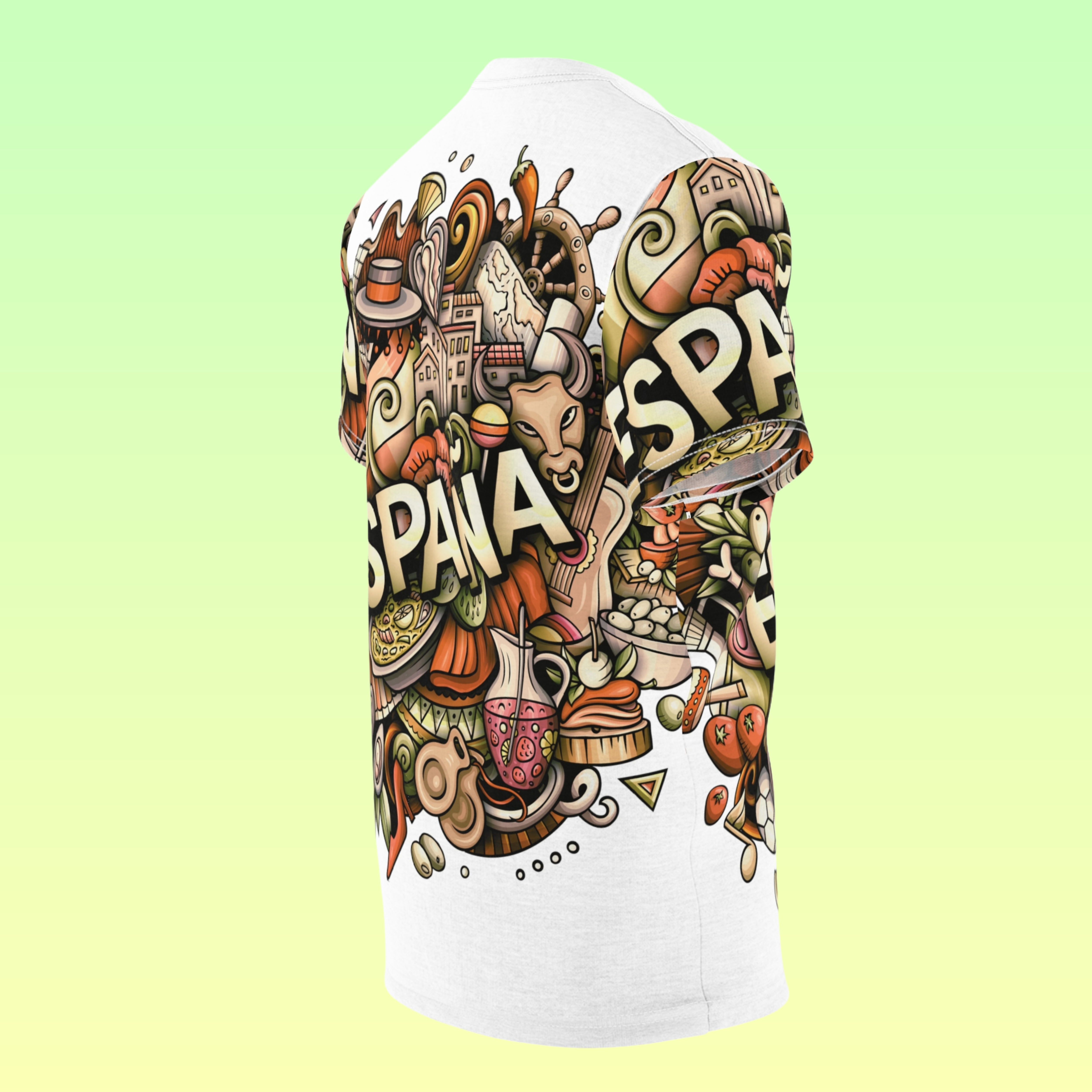 T-Shirt Spain Detailed Retro Cartoon Illustration Design product thumbnail image