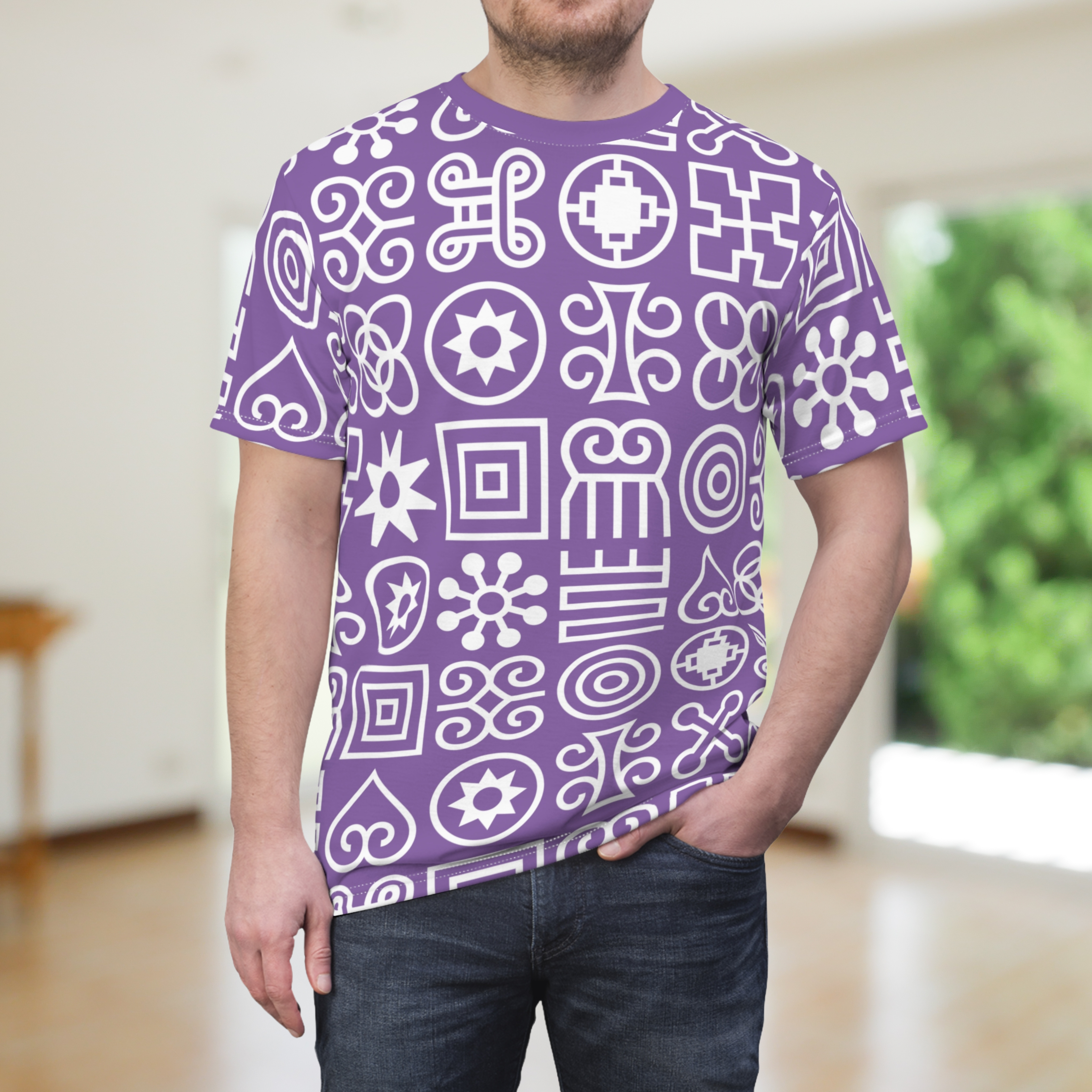 African Adinkra Pattern Unisex Tee product thumbnail image African Adinkra Pattern Unisex Tee product thumbnail image