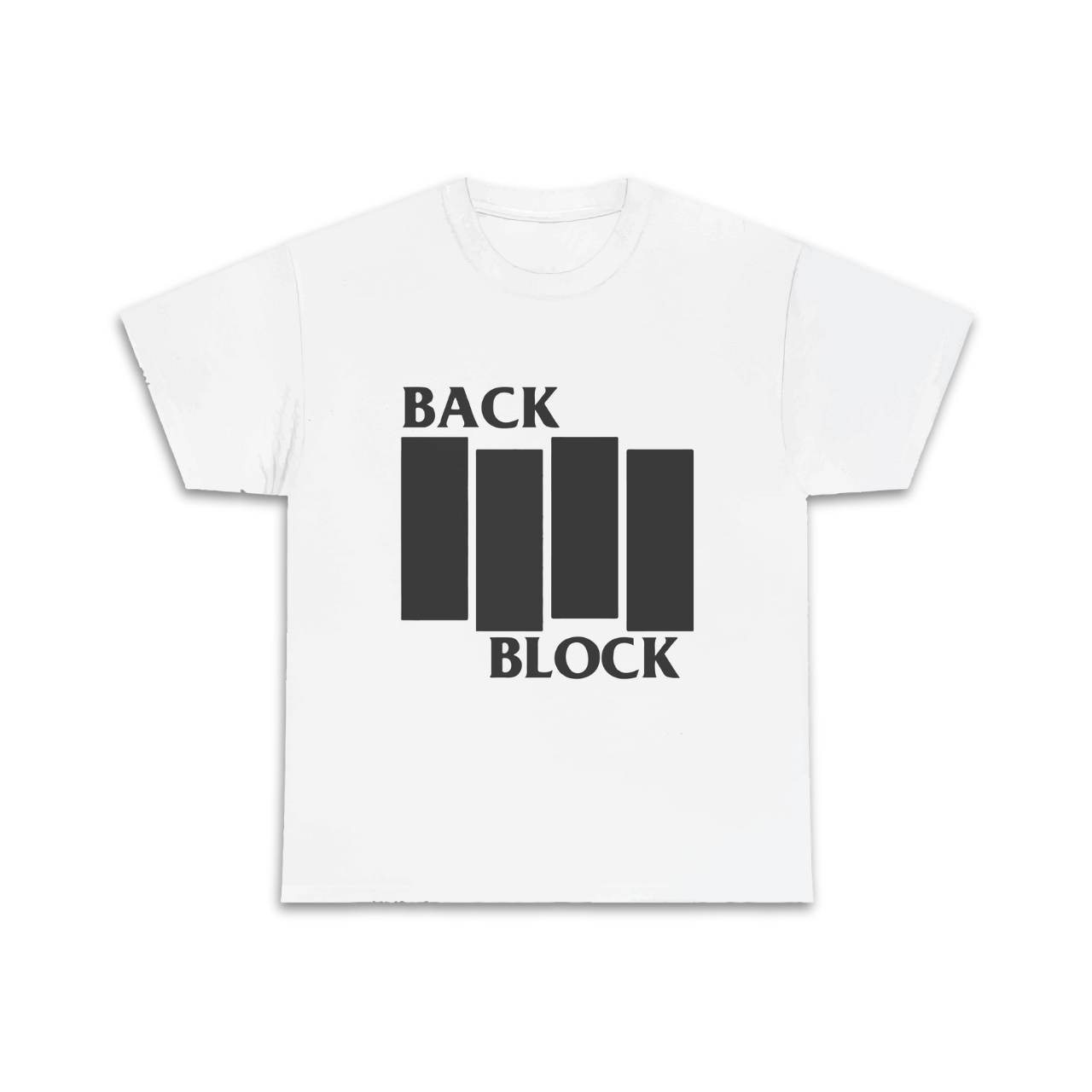 Back Block Band Tee - White product thumbnail image Back Block Band Tee - White product thumbnail image