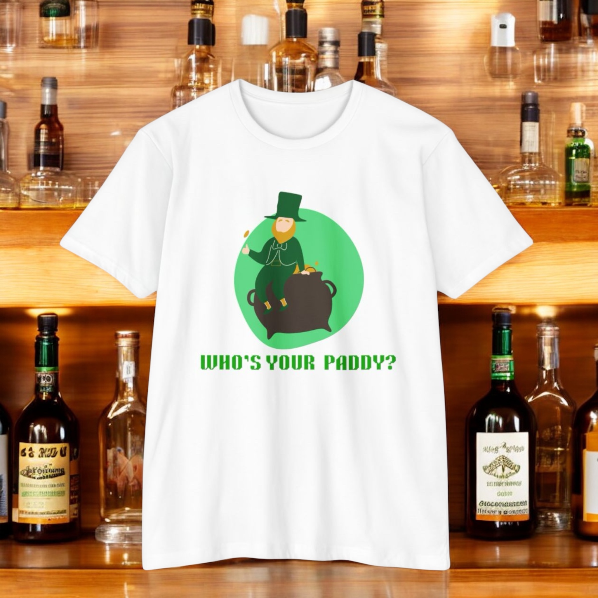 Who’s Your Paddy / Green Unisex CVC Jersey T-shirt product thumbnail image Who’s Your Paddy / Green Unisex CVC Jersey T-shirt product thumbnail image
