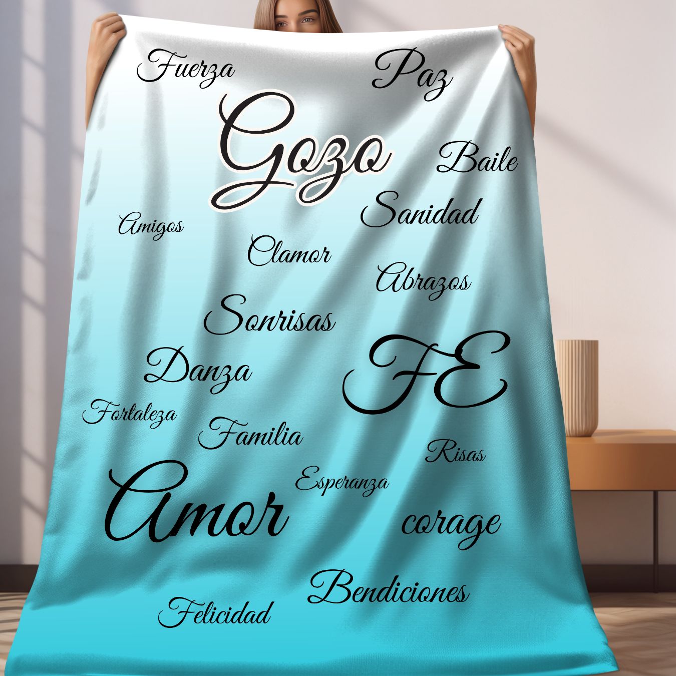  Positive Spanish Words Healing Blanket for Health Warriors (Plus blanket) product thumbnail image