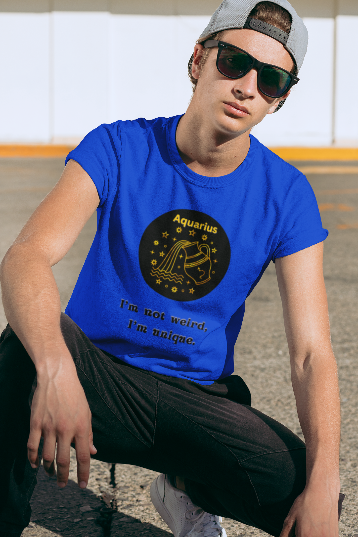Aquarius T-Shirt, Aquarius Horoscope Gifts, Birth Month Gifts, Zodiac Sign T-Shirt Gifts, Astrology T-Shirt, Unisex Heavy Cotton Tee product thumbnail image