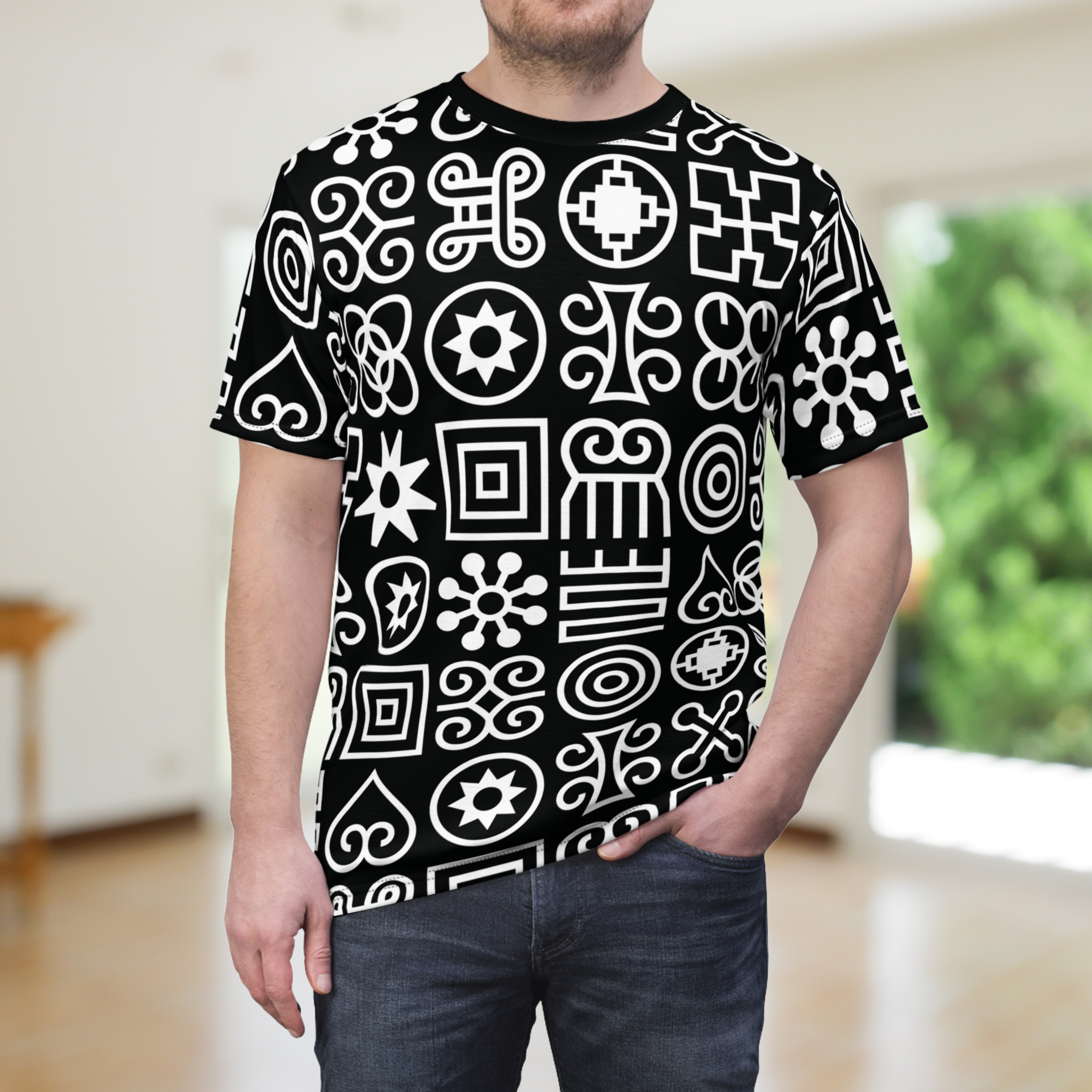 African Adinkra Pattern Unisex Tee