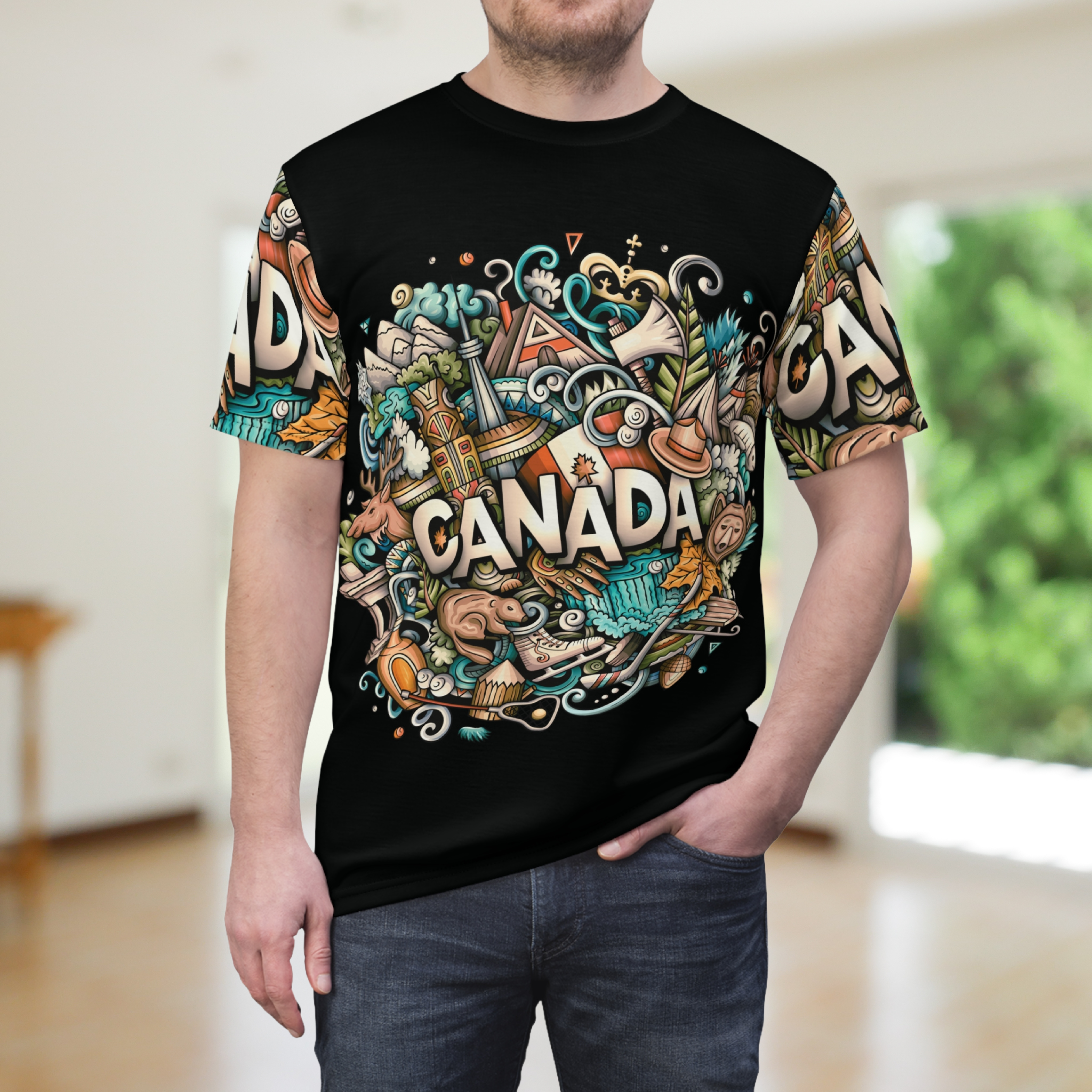 Canada Cartoon Illustration Tee