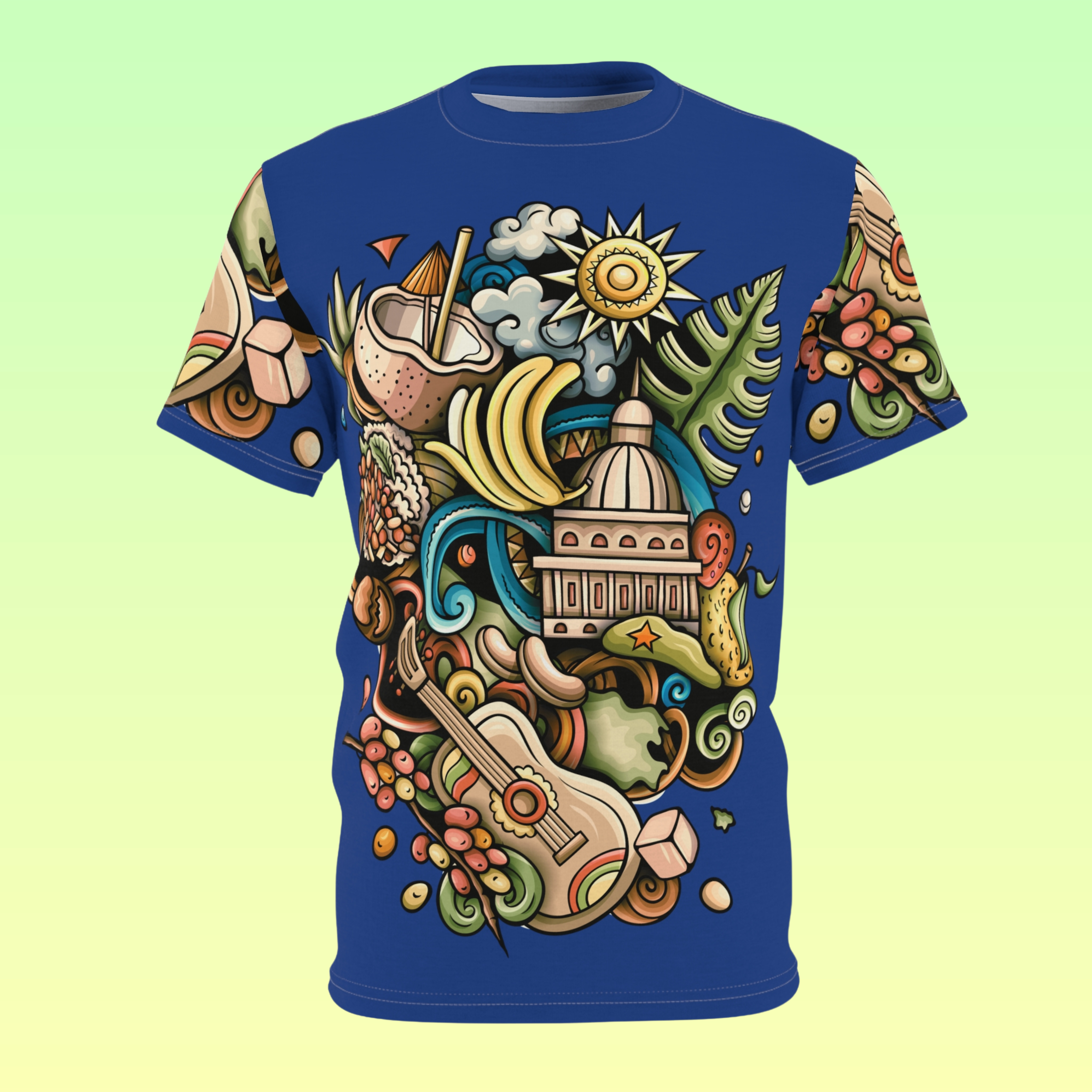 Unisex Tee Cuba Retro Cartoon Illustration Culture Design product thumbnail image