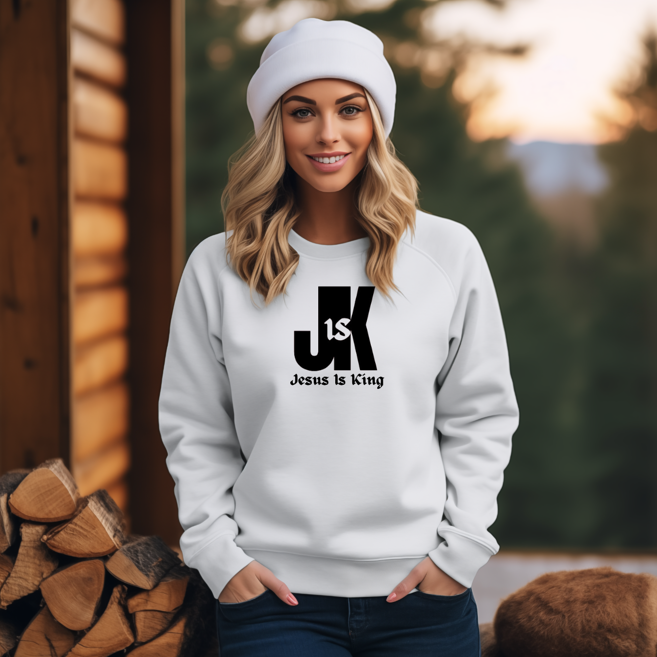 Jesus Is King Hooded Sweatshirt (Unisex) product thumbnail image